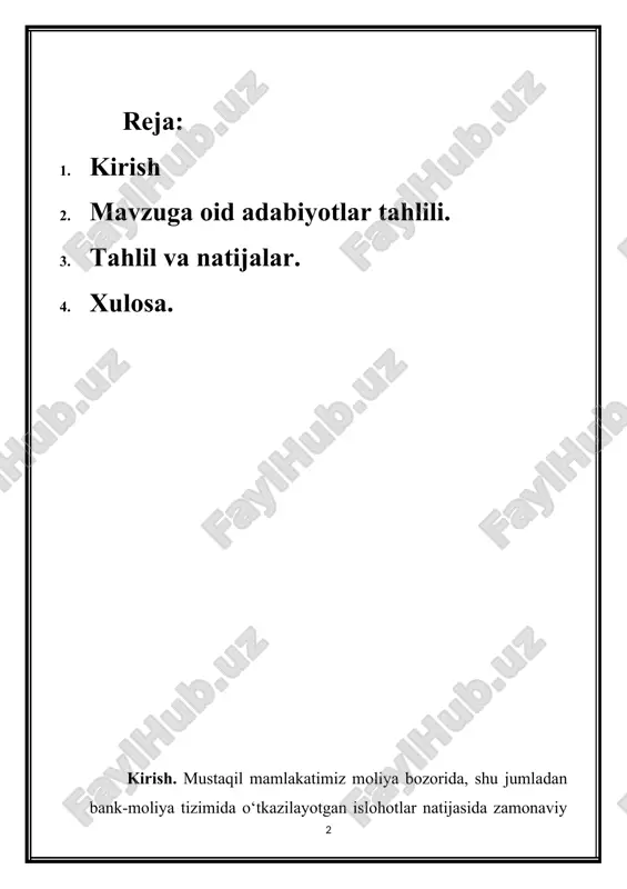 di[4]. shu o‘rinda alohida ta’kidlash joizki, mamlakatimizda yetarli darajada fiskal zaxiralar mavjudligi va makroiqtisodiy barqarorlik ta’minlanayotgan bir vaqtda suveren xalqaro obligatsiyalarining chiqarish zamirida qo‘shimcha mablag‘larga ehtiyoj yoki byudjet defitsitini qoplash emas, balki quyidagi strategik maqsadlar yotadi: - suveren xalqaro obligatsiyalarini jahon moliyaviy bozorlarida joylashtirilishi mamlakatimizning iqtisodiy salohiyatini xalqaro investorlarga batafsil namoyish etib, xorijiy investorlar uchun respublikamizga investitsiya kiritishda suveren riskini to‘g‘ri baholash uchun imkoniyat yaratdi. ta’kidlash joizki, o‘zbekiston respublikasining 5 va 10 yillik suveren xalqaro obligatsiyalari bo‘yicha yillik foiz to‘lovlari mos ravishda 4,75 % va 5,375 % darajasida belgilanishi xalqaro investorlar tomonidan o‘zbekiston respublikasi bilan bog‘liq risklarning mo‘tadil daraja baholanishini ko‘rsatmoqda. obligatsiyalar chiqarilishidan oldin, ko‘plab xorijiy investorlar 10 yillik o‘zbekiston suveren riski uchun to‘lovni 6-8 % dan ortiq baholaganlar. - suveren xalqaro obligatsiyalarining muvaffaqiyatli joylashtirilishi o‘zbekiston uchun bozorda “benchmark” yaratib, yirik davlat korxonalari va banklari uchun jahon moliya bozorlarida o‘z obligatsiyalarini joylashtirish va investitsion loyihalarini mustaqil ravishda moliyalashtirishga o‘tkazish uchun …