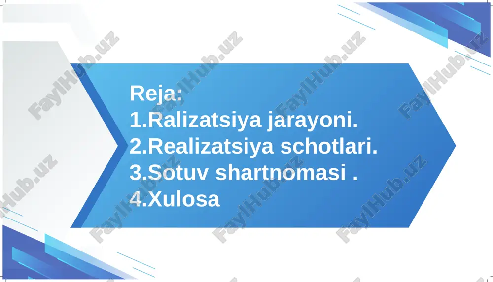 debet va kredit tomonlaridagi sotilgan tovar mahsulot summasi taqqoslanganda kredit tomonida qoldiq qoladi. bu qoldiq tovar, mahsulotni sotishdan olingan, ya’ni daromad summasini bildiradi (ko‘rsatadi). tuzilgan shartnomaga asosan, xaridorlarga jo‘natilgan tovarlar summasiga debet, „olinadigan hisobvaraqlar“ schoti, kredit „tayyor mahsulot“ yoki „tovarlar“ schoti deb buxgalteriya yozuvi beriladi. xaridorlarga jo‘natilgan tovarlar uchun pul to‘langanda debet „hisob- kitob“ schoti, kredit „sotilgan mahsulotlar tannarxi“ schoti deb buxgalteriya yozuvi beriladi. „davr xarajatlari“ schoti. mahsulotni sotish, iste’molchiga yetkazib berish bilan bog‘liq xarajatlar davr xarajatlari (savdoda muomala xarajatlari) deb yuritiladi. davr xarajatlari buxgalteriya hisobida „davr xarajatlari“ yig‘ib-taqsimlovchi schotida yuritiladi. h isobot davrining oxirida davr xarajatlari olingan yalpi daromaddan qoplanadi. davr xarajatlariga tovarni iste’molchiga yetkazib berish bilan bog‘liq xarajatlar, ya’ni transport, reklama, asosiy vositalarning eskirishi, ish haqi xarajatlari kiradi. kelib chiqqan davr xarajatlari savdo tarmoq xususiyatidan tashkilotlarida muomala xarajatlari deb yuritiladi. savdodagi xarajatlarni hisobot davrida qoplashda ularning bevosita sotilgan tovarlarga taalluqli va qolgan tovarlarga taalluqli summalarini aniqlash talab qilinadi. …