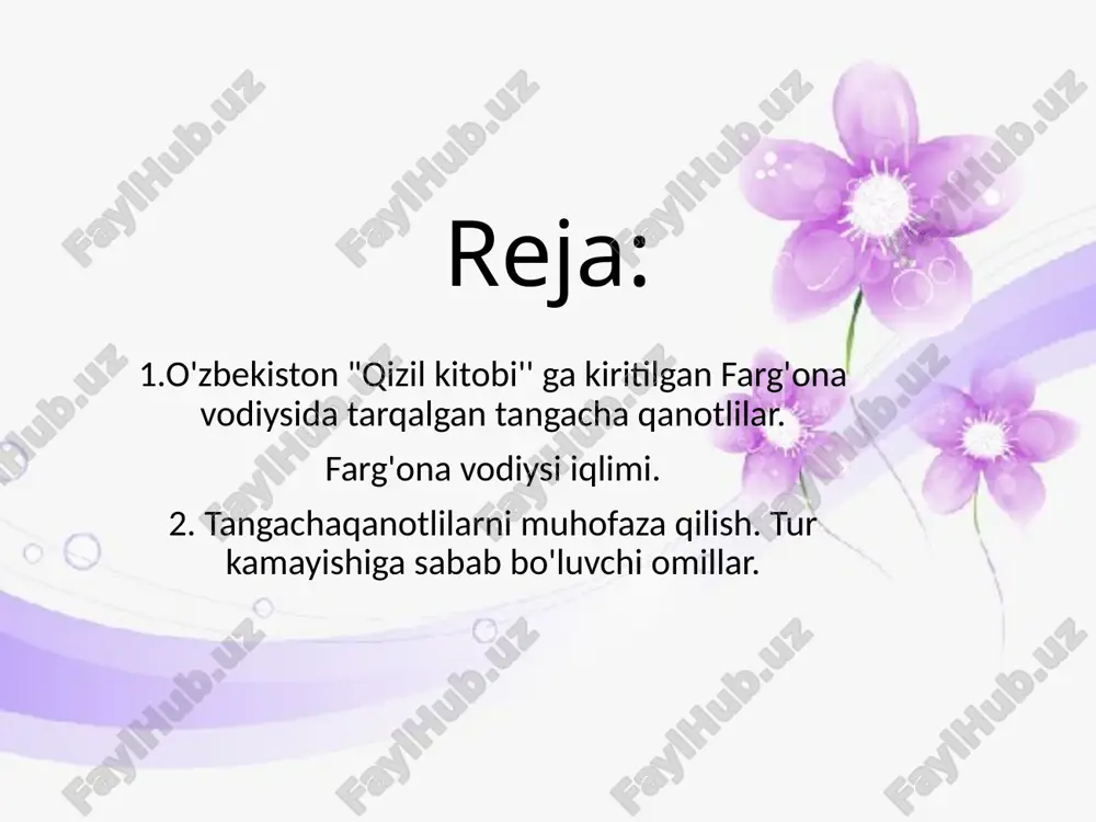 jmualarinig qoldiqlari atrofida uchraydi. yil sayin kamayib bormoqda. o'simlik qoldiqlari orasida g'umbakka aylanadi. endoparazitizm: pteromalidlar. tur kamayishi oldini olish uchun zovurlar atrofini ekskavatorlar bilan tozalashni man qilish lozim. to'qay feruzaqanoti glaucopsyche charibdis zaif, qisqarib borayotgan janubiy turon endemik turi. surxondaryo, samarqand, markaziy farg'onada tarqalgan. tekislik daryolariqirg'oqlaridagi turang'i to'qaylae va ularning atroflari, sug'orish yeri bo'ylab sug'oraladigan yerlarga qaytadan kirishi mumkin. soni ilgari ko'p uchragan keyingi o'n yil ichida kamayib ketdi. to'qay va ozuqa o'simligini yo'q qilinishi sabali kamaymoqda. zarafshon milliy tabiat bog'i va qizilqum qo'riqxonasida muhofazaga olingan. turang'i pillakashi (streblote fainae) zaif, qisqarib borayotgan, mozaik janubiy turon endemik tur. tarqalishi: surxondaryo, amudaryo,sirdaryo vil da taraalgan. yashash joylari-tekislik daryolari bo'ylaridagi turang'i to'qaylar va daraxtzorlar. yilda 2 marta to'la nasl beradi. tuxum qo'yishi aprel- may oylari. turang'ini tana va novdalarida pilla ichida g'umbakka aylanadi. kuzgi g'umbaklari qishlaydi. xo'jalik faoliyati natihasida to'qaylarning kesib tashlanishi natijasida tur soni kamaymoqda. fargʻona vodiysi, fargʻona soyligi — oʻrta …