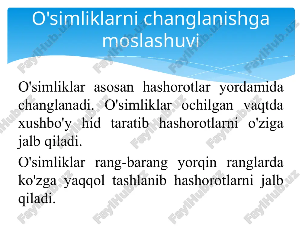 i 0.2 mm dan ( trixogrammalar eng mayda hashorot) 4- 6 sm gacha ( shoxdumlilar , tropik arilar, ayrim yaydoqchilar . pardaqanotlilar turkumi odatda 2 juft shoffof pardasimon qanotlari bor . orqa qanoqanotlari nisbatan kichik, oldingisiga ilmoqchalar orqali birikadi . chumolilar ikkilamchi qanotsiz pardaqanotlilardir. tuban pardaqanotlilarni og'iz organlari kemiruvchi yuksak pardaqanotlilarniki esa kemiruvchiyalovchi yoki so'ruvchi ( pastki labi hartumchaga aylangan .) etboringiz uchun raxmat image1.png image2.jpeg image3.png image4.jpeg image5.png image6.jpeg image7.png