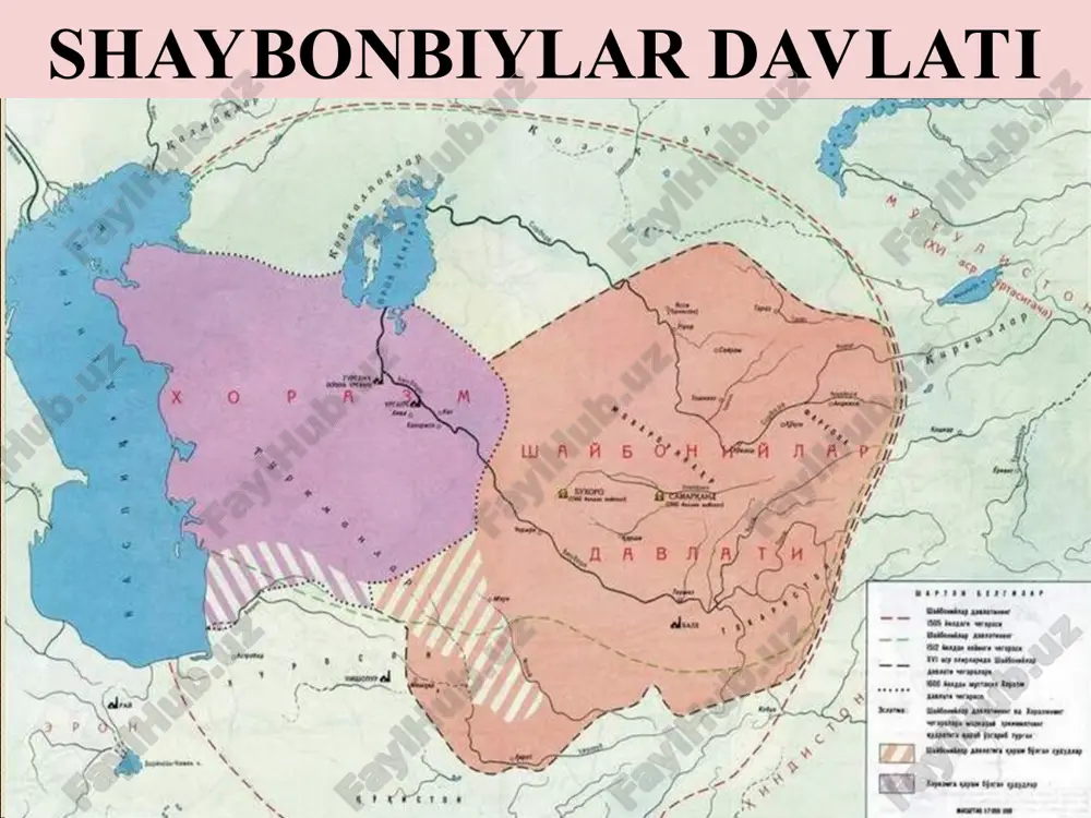 qinidagi chodak qishlog‘ida yashovchi xo‘jalar jamoasi (din peshvolari)ning mavqei xviii asr boshlaridayoq farg‘onada ancha kuchayib, 1709-yilda o‘z mulklarini mustaqil deb e’lon qiladi. bir guruh harbiy zodagonlar rishtonda qo‘zg‘olon ko‘tarib, farg‘ona hokimi xo‘ja ashirqulni o‘ldiradilar. 1710-yilda qo‘qon atrofida yashab turgan o‘zbek qabilalaridan biri - minglar o‘z yetakchisi shohruhbiyni hokimiyat tepasiga ko‘tarishi qo‘qon xonligi tashkil topishiga asos bo’ldi. davlat tuzilishi shayxulislom qozikalon naqib xojikalon muhtasib xon mingboshi otaliq qo’shbegi mehtar parvonachi dodxoh biy eshikog’asi inoq shig’ovul to’qsoba miroxo’r qorovulbegi madrasada o’qitiladigan darsliklar qo’qon shahri aravalari (xvii-xviii asrlar) 2 rus podshohi aleksandr ii turkistonni bosib olish masalasi aleksandr ii tomoni-dan 1859 va 1861 yillarda o‘tkazilgan saroy kengashida muhokama qilingan. birinchi navbatda qo‘qon xonligiga yurish boshlanadi. “yarim podsho” k.p. fon kaufman rossiya imperatori aleksandr ii ning 1867-yil 11-iyuldagi farmoniga binoan turkiston general gubernatorligi va uning tarkibida turkiston harbiy okrugi tuzildi. general-gubernator va okrug qo‘mondoni etib general k.p. fon kaufman tayinlandi. turkiston general - gubernatorligi …