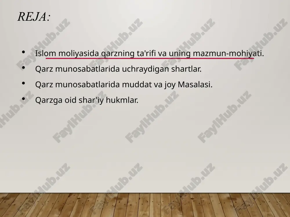 har bir narsani biluvchi zotdir. “baqara" surasi 282 oyat hadisi shariflarda qarzga oid hukmlar 1. abu rofe’ (r.a.)dan rivoyat qilinadi: nabiy (s.a.v.) bir kishidan yosh tuyani qarzga oldilar, keyin u zotga sadaqa tuyalardan tuya keldi. va menga hali odamni yosh tuyasini qarzini o’tashni amr qildilar. men: “u (tuya)lar ichida yaxshisi rubo’iysidan boshqasini topmadim” dedim. u zot “uni anga ber, odamlarning yaxshisi qarzini go’zal o’tovchisidir” dedilar 2. abdulloh ibn abu robiya (r.a.)dan rivoyat qilinadi: “nabiy (s.a.v.) mendan qirq ming qarz oldilar. keyin u zotga mol kelganida uni menga qaytarib berdilar. va “alloh molinga va ahlinga baraka bersin. albatta, qarzning mukofati maqtov va ado etishdir” dedilar. 3. abu hurayra (r.a.)dan rivoyat qilinadi: “kim odamlarning mollarini (qarz)ga olib, uni ado etishni iroda qilsa, alloh undan (yordami ila) ado etadi. kim yo’q qilishni niyat qilib olsa, alloh uni yo’q qiladi dedilar”. 4. abu hurayra (r.a.)dan “nabiy (s.a.v.) boyning (zimmasidagi haqni) bermay yurishi zulmdir” dedilar. …