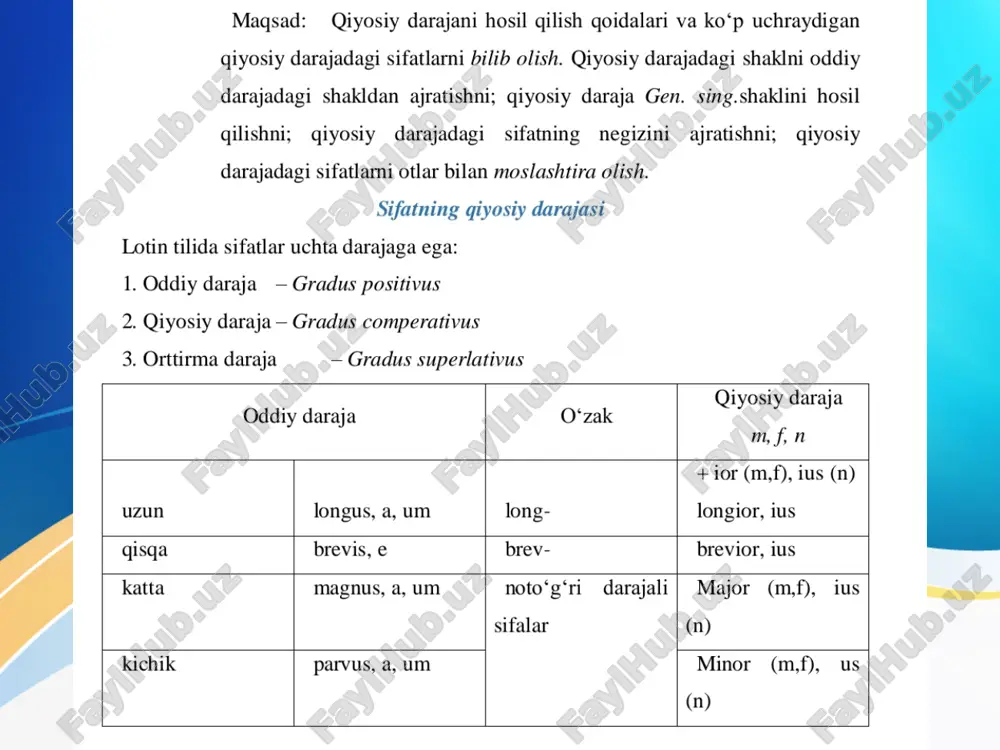 lotin tilidan sifat darajalari pptx - Page 2