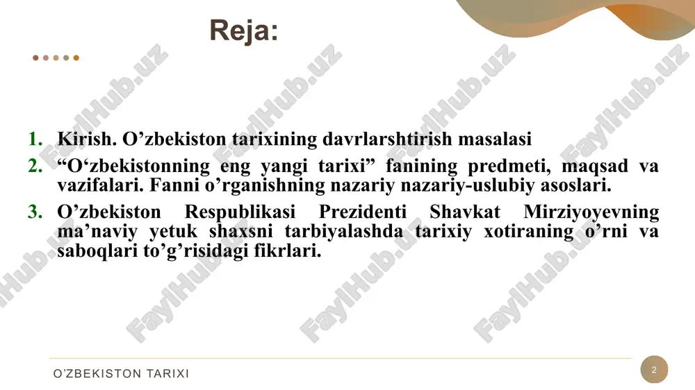 im firdavsiy «shohnoma» «mahobharata» yunon va rim manbalari: xeradot «tarix» kvint kursiy ruf «buyuk iskandar tarixi» arrian flaviy «iskandarning yurishlari» pompey trog «filipp tarixi» gay pliniy sekund «oddiy tarix» polibiy «umumiy tarix» strabon «geografiya» ptolomey klavdiy «geografiya» xitoy manbalari: sima syan «shi szi» - («tarixiy esdaliklar») byan gu «syan xan shu» - («avvalgi xan sulolasining tarixi») li yan-shou «bey shu» («shimoliy sulolalar tarixi») fan xua «xou xan shu» («keyingi xan sulolasi tarixi») o’zbekiston tarixi 8 ix-xii asr arab tilidagi manbalar: • muhammad muso al xorazmiy «kitob at-tarix» - («tarix kitobi») • madoiniy abluhasan ali ibn muhammad «kitob al mag‘oziy» («urushlar haqida kitob») • al-ya’qubiy «kitob al buldon» («mamlakatlar haqida kitob») • balazuriy «kitob futuh al-buldon» («mamlakatlarni zabt etilishi») • at-tabariy «tarixi ar-rusul va-muluk» («payg‘ambarlar va podshohlar tarixi») • abu rayhon beruniy «qadimgi xalqlardan qolgan yodgorliklar» («osor ul-boqiya an al-qurun an-holiya») • muhammad qoshg‘oriy «devonu lug‘at at-turk» («turkiy so‘zlar lug‘ati») xiii-xiv …