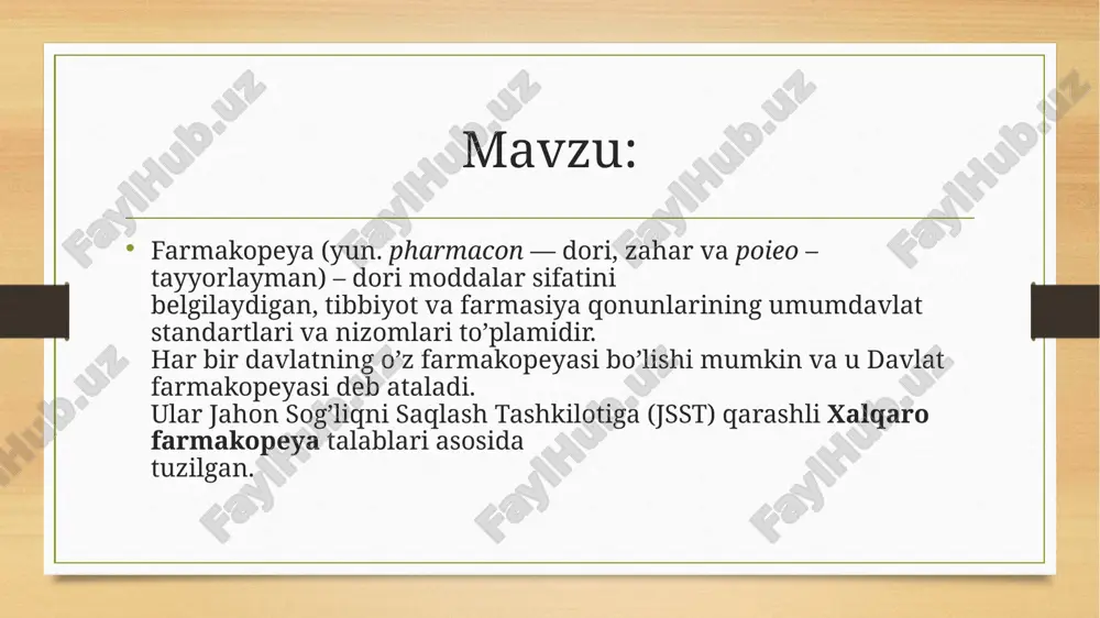 ttalarga berladigan dori miqdorining 3/4 yoki 1/2 qismi beriladi. izoh: mazkur formulalarda td – terapevtik doza, md – maksimal doza, ybola yoshi – bolaning yoshi, 24 – kattalar bilan bolalar orasidagi chegaraviy yosh, vbola – bolaning vazni, 70 – kattalarning o’rtacha vazni. resepturada og’irlik o’lchov birligi sifatida 1 gramm qabul qilingan, ya’ni 1 sm3 distillangan suvning 4°c haroratdagi o’g’irligi. dori moddalarini dozalashda bir grammdan kichik miqdorlardan foydalanishga to’g’ri keladi. reseptda gramm va uning ulushlari quyidagicha yoziladi: 1,0 1 gramm 1 g 0,1 1 desigramm 1 dg 0,01 1 santigramm 1 sg 0,001 1 milligramm 1 mg 0,0001 1 desimilligramm 1 dmg 0,00001 1 santimilligramm 1 smg 0,000001 1 mikrogramm yoki gamma 1 mkg hajm o’lchovi birligi sifatida 1 litr qabul qilingan. bu 1000 kub santimetr kimyoviy toza suvning odatdagi atmosfera bosimida (760 mm simob ustuni) va 4°c haroratdagi eng yuqori miqdori. 1000 ml 1 litr 1 l 100 ml 1 …