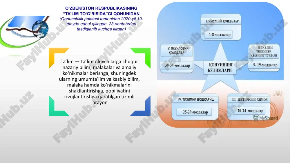 a’limni moderinizatsiyalashda innovatsion texnologiyalardan foydalanishni o‘rgatish. menejment - inglizcha so‘z bo‘lib, ingliz tilining oksford lug'atida berilgan ta’rifga binoan: boshqaruv hokimiyati va san’ati, resurslari boshqarish bo‘yicha alohida mohirlik va ma’muriy ko’nikmalar tushuniladi. sodda qilib ifodalaganda, menejment bu menejerlar amalga oshiradigan boshqaruv faoliyatidir. lekin bu ifoda bizga menejment haqida to‘liq tushuncha bermaydi. menejment tushunchasiga ta’rif berishda bugungi kungacha bir necha olimlar turlicha yondashganlar. boshqacha so‘z bilan aytganda menejment bu tashkiliy maqsadlarga moddiy va nomoddiy resurslarni rejalashtirish, tashkil etish, muvofiqlashtirish va nazorat qilish orqali samarali yo‘l bilan erishish san’atidir. shu nuqtayi nazardan boshqaruv bu o'ziga xos yuksak san'at va mahoratni talab qiluvchi tanlov, shu tanlov asosida qaror qabul qilish va uning bajarilishini nazorat qilishdir. menejment san’at turimi yoki ilm sohasi? menejment san’at turimi yoki ilm sohasi? menejment bu ham san’at, ham ilm sohasidir. menejment ma’lum bir shaxs tomonidan boshqaruv mahoratiga egalik nuqtayi nazaridan san’atdir. menejment bu ilm sohasi chunki, unda jamoa va guruhlar …