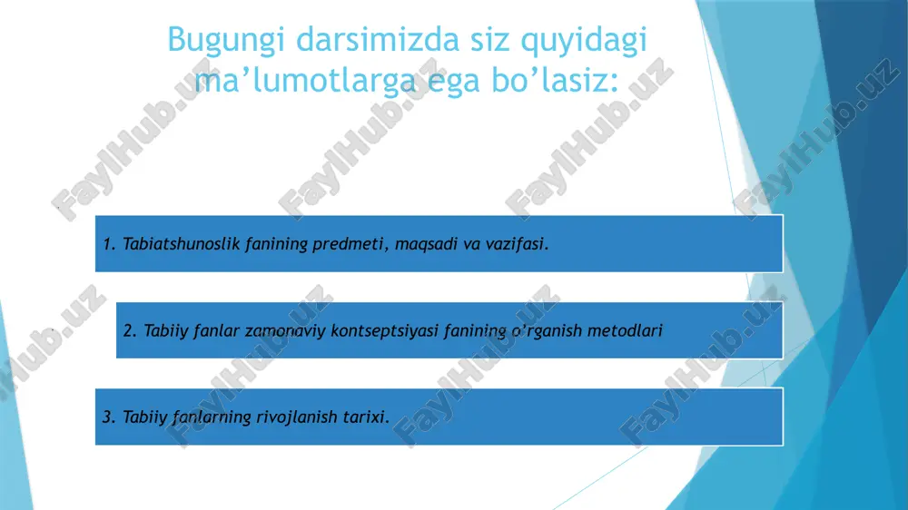 ishi bilan bog’liqligi. yadro energiyasini energetik zahira sifatida halq xo’jaligida qo’llash muammosi va ayniqsa idora qilish imkoni bo’lgan termoyadro sistemasini bunyodga keltirish. tabiat zahiralarini yopiq zanjir sikllari va ayniqsa agrotexnikaning zanjir sikllarini yaratish. tabiiy muhitning beqiyos darajada ifloslanayotganligi tufayli yer qurrasining issiqlik balansini o’rganish muammolari. yer qurrasida sodir bo’lishi kutilayotgan falokat (inson naslini buzilayotganligi)ni oldini olish va hokazo. bu muammolarni yechish uchun yuksak intellektual kuchlar va juda katta mablag’ talab qilinadi. buning uchun ilmiy tadqiqot ishlari halqaro masshtabda olib borilishi lozim bo’ladi. mazkur fanning asl maqsadi tabiatshunoslik ilmi, uning predmeti, maqsadi, vazifasi o’qitish uslublari: tabiat va tabiiy muhitda mavjud tirik mavjudotlarining o’zaro uyg’unlik qonuniyatlari koinotning planetar shaklda ko’rinishi, quyosh, oy va yer sayyorasi, ularning umumiy tavsifi; yer qurrasining fizikaviy, kimyoviy tuzilishi, unda sodir bo’lgan va bo’layotgan global o’zgarishlar; yerda hayotning paydo bo’lishi; yer qurrasi tirik va o’lik qismini o’zaro uyg’unligi; modda va energiya almashinuvi qonuni; ularning tuzilishidagi uyg’unlik, unda sodir …