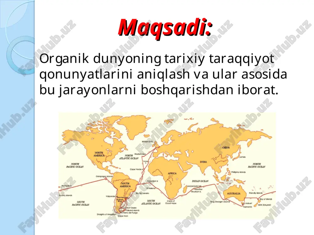 do bo’lishi va o’lishi, biogeotsenoz va biosferaning butun holda qayta hosil bo’lishi bilan amalga oshadigan, ma’lum darajada tirik tabiatning yo’naltirilgan tarixiy taraqqiyotidir. evolutsion yondashish-biologiyaning barcha tarmoqlari uchun muhim. biologiyada har qanday faktni tabiiy ilmiy ravishda evolutsion nuqtai nazardan yondashmasdan turib tushintirish mumkin emas. tirik tabiat turli hil tuzilish darajadagi va bir-biriga bo'ysinadigan biologik sistemalarning ( sistema – yunoncha bo'lib o'zaro bog'langan qisimlardan tashkil topgan yahlit degan ma'noni beradi) yigindisidan iborat. olimlar xayotning bir qancha tuzilish darajalarini farqlaydilar: molekulyar, hujayra, to'qima, organ, organizm, populyatsion tur, biogeotsenotik, biosfera. evolutsiya mehanizmlari hayotning molekula darajasidan tortib, to biosfera darajasigacha qamrab oladi. ammo asosiy evolutsion hodisalar molekula, hujayra, organizm, populyatsiya-tur va biogeotsenotik darajalarda kuzatiladi. masalan biror bir o'simlikda hayotning tuzilishi darajalari quyidagi tartibda o'rganiladi: o'simlik (organizm ) → barg (organ) → assimilyatsion to’qima → hujayra → organoid ( mitohondriya ) → ultrastruktura → molekulyar struktura → strukturaviy oqsil. tiriklikning tuzilish darajalari molekula hujayra to’qima organ …