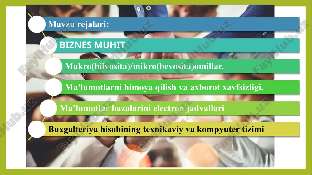 irlar ham ko’payadi; . zarur bo’ladigan axborotlar chegarasi: barcha korxonalar soliq siyosatini bilishlari kerak, lekin shunday faoliyat bilan shug’ullanadigan tadbirkorlik subyektlari ham borki ularga soliq tizimini bilish kamlik qiladi. masalan: farmasevtika sohasida faoliyatini olib boruvchi korxonalar yangi dori vositalarini sinovdan o’tqazish tartib-qoidalari bilan ham tanish bo’lishlari lozim; atrof muhit ta’sirining o’zaro bog’liqligi murakkablikni keltirib chiqaradi. masalan eksport va import bilan shug’ullanuvchi tashkilotlar kurs o’zgaruvchanligiga ta’sirchan. keyinchalik kurs o’zgarishlari shu turdagi tashkilotlarning mahsulot tannarxlariga, sotish narxlariga, tashkilotning tashqi siyosatiga o’z ta’sirini o’tqazmay qolmaydi. tashkilotlar noaniqlik darajasini aniqlash uchun quyidagi me’zonlardan foydalanishlari mumkin: oddiy(bir nechta tashqi omillar ta’sir etadi xolos) va barqaror– past noaniqlik; murakkab va barqaror – past va o’rta noaniqlik; oddiy va beqaror – o’stacha va yuqori noaniqlik; murakkab va beqaror – yuqori noaniqlik. o’zgaruvchan muhit. tashkilot muhitining o’zgarishiga qator sabablar bo’lishi mumkin. ulardan ba’zilari quyida keltirilgan: tashkilot faoliyatining globallashuvi – dunyoning barcha nuqtasida raqobatbardosh bo’lishi uchun tashkilot ham mahalliy …