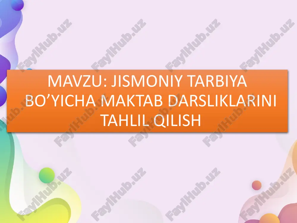 batda lining imkoniyatlariga qarab, ushbu predmetga taalluqli dastlabki tushunchalarni aniqlash zarur. jismoniy madaniyat nazariyasi keng ma’noli tushunchalarga ega. bu fan nisbatan yosh bolib, nazariy bilimlar sohasi to‘laligicha tashkil topmagan. jismoniy madaniyatning asosiy tushunchasi sifatida nimani 0 ‘qituvchi o'quvchilar faoliyatini tashkil etish metodi va usulini axtaradi, ularning joylashuvi va almashuvini aniqlaydi, awaldan snaryadlarni o ‘rnatish va yig‘ishtirish, asbob-anjomlarni tarqatish va to'plash — darsning qimmatli soniyalarini iqtisod qiladi. bir vaqtning o ‘zida jarohatlanishning oldini olish eslatiladi, o'quvchilarning faolligini oshirish usuli aniqlanadi, o ‘rgatishning unumli usuli belgilanadi, tayyorlanayotgan darsning sogiomlashtirish va tarbiyaviy ta’siri aniqlanadi. tashkiliy-uslubiy ta’minlash nazariy va so ‘z tayyorgarligi o'qituvchi o ‘quvchilarga beradigan bilimni yaxshi o ‘zlashtirib olgan bomishi kerak: o'quvchilarni harakat faolligini pasaytirmaslik uchun tilni mukammal bilishi va nazariy ma’lumotlarni e ’lon qilish texnikasini terminologiya nuqtayi nazaridan ham yaxshi bilmog‘i zarur. so'zni faqat o'quvchilarning ongiga t a ’sir etishinigina emas, hissiyotiga ham t a ’sir ko'rsatishini yoddan chiqarmaslik kerak. o'qituvchi …