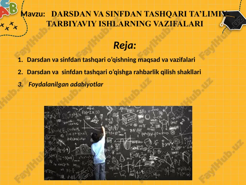 g`ulotlar sinfdan tashqari o’qish o’quv dasturi bilan chambarchas bog’liq bo’lib, unda ko’zda tutilgan maqsad va vazifalarni amalga oshirishda yaqindan yordam beradi. buning uchun o’quvchilarda kitobxonlik madaniyatini tarbiyalash, ularni oddiy kitobxondan ijodkor kitobxon darajasiga ko’tarish talab etiladi. o’quvchilarda kitobga havas uyg’otishda har bir bolaga yakka tartibda yondashish, shaxsiy qiziqishlarini hisobga olish zarur. bolalarda kitob ustida ishlash malakasini shakllantirish ularda kitobxonlik madaniyatini tarbiyalashning muhim omilidir.sinfdan tashqari o’qish tanish bo’lmagan mualliflarning ham kitoblari muqovasi, titul varag’i, kirish so’zi, mundarijasi va suratlariga qarab asarning taxminiy mazmunini aniqlash vazifasini amalga oshirishga xizmat qiladi.sinfdan tashqari o’qish darslarning asosiy vazifasi o’quvchida badiiy kitoblarni o’qishga havas uyg’otish, o’qigan kitoblari yuzasidan kundalik yurita olishga o’rgatish, bolalar adabiyotining mashhur adiblari hayoti va ijodi bilan elementar tarzda tanishtirish hisoblanadi darsdan va sinfdan tashqari o’qishga rahbarlik qilish shakllari sto’ga rahbarlikning asosiy shakli maxsus sinfdan tashqari o’qish darslaridir. bunday darslar erkin dars hisoblanadi. sto’ darslarida o’quvchilarning kitobxonlik qiziqishlari, bilim doirasi, estetik taassuroti, badiiy …