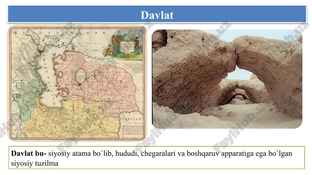 g`li aleksandr, iskandar maqduniy egalladi. iskandar qo`shinlari mil. avv. 330 – 329 yillarda afg`onistonning janubini egalladi. aleksandr mil. avv. 327 yilgacha baqtriya, so`g`diyona, marg`iyona, bekabod va xo`jandni egallaydi mil.av. 250- yilda baqtriyaning mustaqilligi tiklanadi va mill. avv. 140- yilgacha yashadi. hukmdorlari esa asosan yunon aslzodalari bo'lgan. diodot, yevtidem, demetriy, yevkradit, geleokl kabi posholari faoliyat yuritgan dovon— farg`ona vodiysidagi davlat. mil. avv. ii asr 300 ming aholi yashagan. vohada 70 ta shahar bo`lgan, poytaxti ershi shahri. dovonda yetishtirilgan «samoviy tulporlari» sharqda mashhur bo`lgan. xitoyliklar 101 yilda ershi shahrini qamal etishgan. qang` davlati- mil.avv. iii asrdan milodiy iii asrlarda yashagan. poytaxti qang`yuy. qo`shini 80 – 90 ming jangchini tashkil etgan. image1.png image2.jpeg image3.jpeg image4.jpeg image5.jpeg image6.jpeg image7.jpeg image8.jpeg image9.png image10.jpeg image11.jpeg image12.jpeg image13.jpeg image14.jpeg image15.png image16.jpeg image17.jpeg image18.jpeg image19.jpeg image20.png image21.jpeg image22.jpeg image23.png image24.jpeg image25.png image26.png image27.jpeg image28.jpeg image29.jpeg image30.jpeg image31.jpeg image32.jpeg image33.png image34.jpeg image35.jpeg image36.jpeg /docprops/thumbnail.jpeg