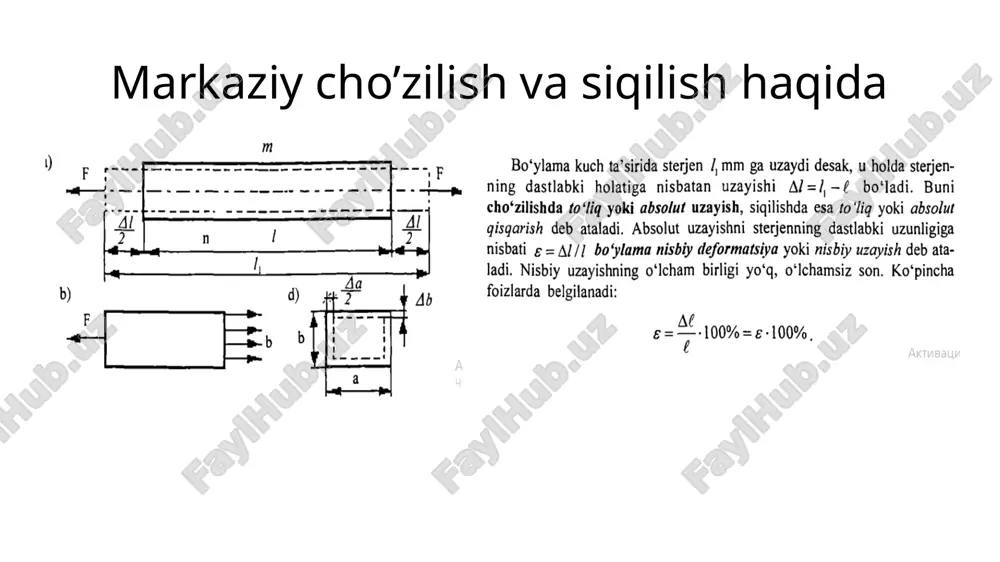 markaziy cho‘zilish va siqilish haqida tushunchalar - Page 2