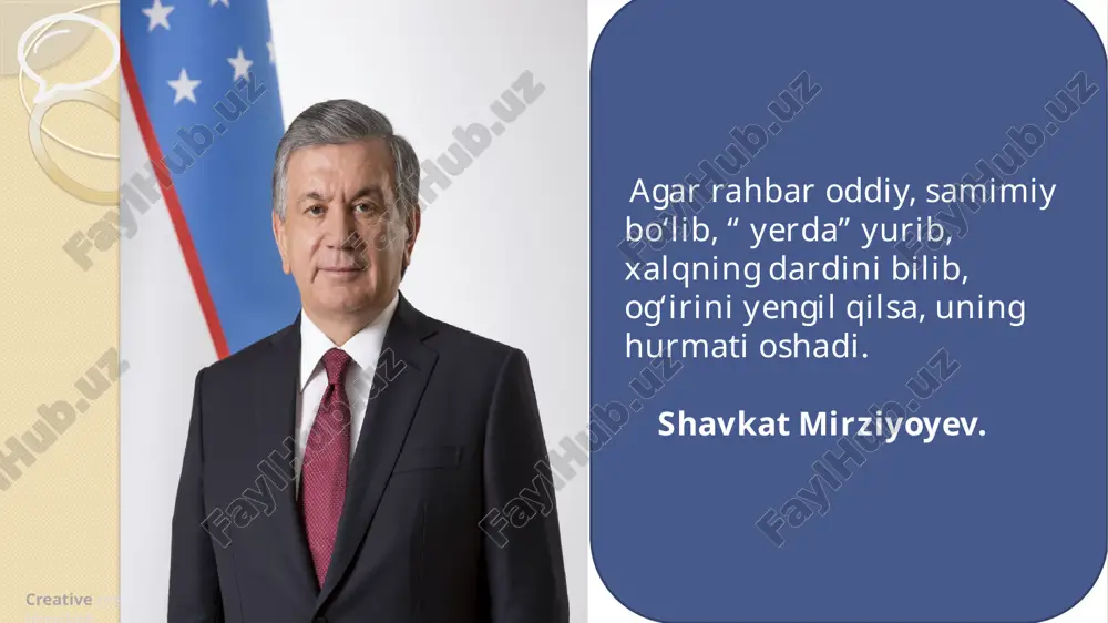 yozov,d.i.imomaliyev, j.t.obloqulov-“rahbarlik psixologiyasi, xodimlarning boshqarishning mohiyati va asosiy bosqichlari”-mejdunarodniy nauchniy jurnal- 2023 oktyabr. 2. sh. po‘latov “ ta’lim menejmenti yoxud ta’lim muassasasini ilmiy-metodik boshqarishga innovatsion yondashuv ”- “yosh kuch”toshkent-2022 3. r.x.djurayev, s. t. turg‘unov “ta’lim menejmenti”. “voris –nashriyoti” toshkent-2006 4. n.shomuratova, i. maxmudov “ boshqaruv psixologiyasi”.toshkent-2019 5. n. boymuradov “ rahbar psixologiyasi”-“yangi asr avlodi” toshkent-2007 6. view of yaponiya va xitoyning boshqaruv modellari- journal of fundamental studies https://scienceforum.ru/2017/article/2017032820 https://scipress.ru/pedagogy/arti cles/soprotivlenie-personala-organizatsionnym-izmeneniyam-v-obrazovatelnoj-organizatsii.html https://www.gd.ru/articles/11571-modeli- menedjmenta?openpage=5d95fdb&utm_medium=tg&utm_source=tg_bot&utm_campaign=tg_ope npage_bot www.runn.io www.lex.uz www.ziyonet.uz mavzuga oid adabiyotlar tahlili creative presentation template creative presentation template zamonaviy pedagogik jarayonda ta’lim muassasasi oldiga maqsad qo’yishda mavjud ehtiyoj va muammolarni tahlil qilish maktabning yaqin kelajakdagi rivojlanishini ifodalash, jamoaviy faoliyat va maqsadlar birligini shakllantirish shaffoflik, hamjihatlik, bag‘rikenglik, o‘zaro ishonch izzat-hurmat, xavflizlik, do‘stona muhitni yaratish orqali o‘zgarishlarga qarshi bo‘lgan xodimlarni jamoaviy ishlarga jalb etish mavzuni o’rganishdan maqsad creative presentation template creative presentation template 1.jamoani to‘liq o‘rganib chiqish 2.jamoadagi muammolarni aniqlash 3.jamoadagi guruhbozlikka chek qo‘yish …