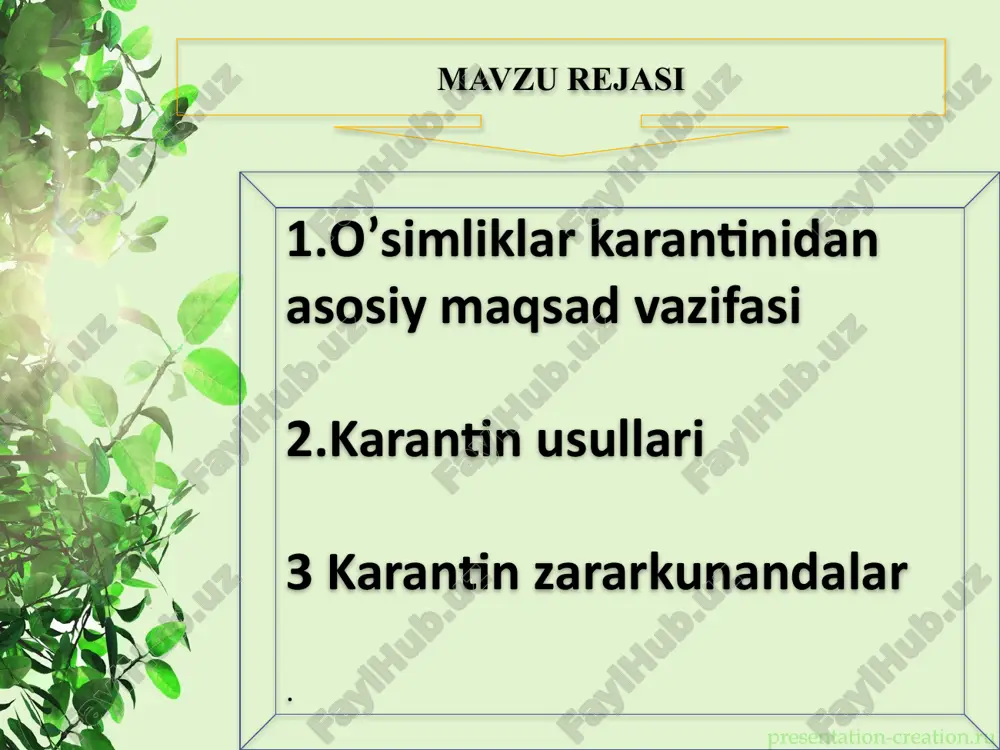 o'simliklar karantini mavzusi - Page 2