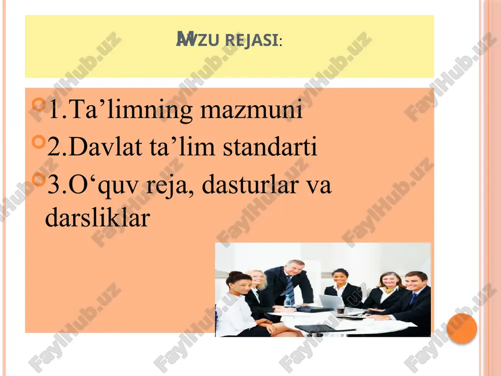 vaffaqiyatli hal etish uchun o‘qituvchida o‘z kasbiga layoqat bo‘lishi lozim. layoqatlilik pedagogik mehnatni muvaffaqiyatli bajarishga qodir bo‘lishdir. bu avvalo, pedagogik kasbning ijtimoiy roli va zaruriyatini yaqqol tasavvur qila olishida ko‘rinadi. bundan tashqari o‘qituvchi, o‘quvchiga o‘z faoliyatining ob’ekti sifatida qiziqib qarashi, uning ehtiyoj va xususiyatlarini tushuna bilishi lozim. bundan tashqari o‘quvchi ta’lim jarayonida har bir o‘quvchi-talabaning bilimi va tarbiyalanganlik darajasini aniqlay olishi va hisobga olishi, o‘quv materiallarini to‘g‘ri tanlay bilishi, tahlil qila olishi va umumlashtira bilishi pedagogik mahorat uchun zarur bo‘lgan ta’lim usullari, vositalari va shakllarini mukammal bilish, o‘quvchiga nisbatan talabchan bo‘lish pedagogik vaziyatga qarab ulardan o‘rinli foydalana olish, ta’lim natijalarini dastlabki va keyingi ko‘rsatkichlar bilan taqqoslash, tahlil qilish va xulosalash kabilar, xullas, o‘qituvchi keng ko‘lamdagi didaktik bilimlarga, pedagogik mahoratga ega bo‘lishi lozim. ta’lim mazmuni me’yoriy va rasmiy xujjatlardi o‘z aksini topadi: dts o‘quv dastur darslik o‘quv reja davlat ta’lim standartlari o‘rta maxsus, kasb-hunar ta’limi mazmuni va sifatiga qo‘yiladigan talablarni belgilaydigan …