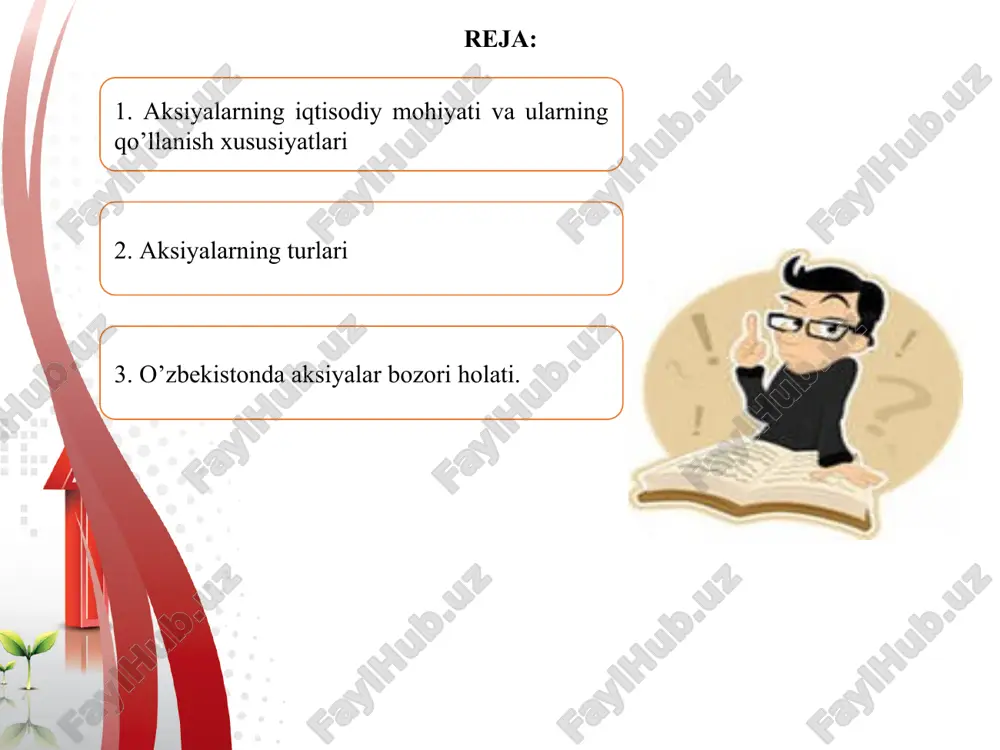 i ovoz berish huquqiga ega emasliklari va buning uchun imtiyozli aksiya egalariga qandaydir kompensatsiya tariqasida koʻrish mumkin. imtiyozli aksiyalar kumulyativ va nokumulyativ boʻlishi mumkin kumulyativ imtiyozli aksiyalar imtiyozli aksiyalar boshqa turlari orasida keng tarqalgan aksiyalardir. kumulyativ aksiyalar emissiya qilinayotganida jamiyat ustavida belgilanishi lozim boʻlgan ular boʻyicha toʻlanmagan yoki toʻliq toʻlanmagan dividendlar miqdori jamgʻarilib boriladi va keyinchalik toʻlanadi. emitent tomonidan ushbu aksiyalar boʻyicha navbatdagi toʻlanmagan dividendlarni toʻlovni amalga oshirmasligi majburiyatlarni buzganlik deb qaralmaydi. nokumulyativ imtiyozli aksiyalar boʻyicha toʻlanmagan dividendlarni jamgʻarib borish mumkin emas. agar aksiyadorlik jamiyati nokumulyativ imtiyozli aksiyalar boʻyicha dividendlar toʻlashni eʼlon qilmagan boʻlsa, aksiyadorlar hech qanday kompensatsiya (aksiya uchun qoplamalar)siz dividendlarni yoʻqotadi. kumulyativ imtiyozli aksiya egalari jamiyat umumiy yigʻilishlarida oʻz vakolati doirasida barcha masalalarda ovoz berish huquqi bilan kumulyativ aksiyalar boʻyicha toʻlanishi koʻzda tutilayotgan va bu masalaga doir qaror qabul qilish rejalashtirilgan kun tartibidagi masalalarni kurib chiqish va qabul qilishda ovoz berish huquqiga ega.aksiyadorlar huquqi – kumulyativ imtiyozli aksiya …
