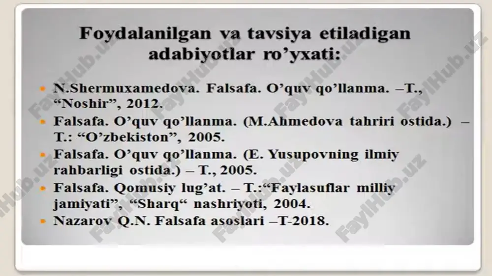 sa- predmetning jihati bo’lib, uning boshqa predmet lardan farqi yoki ular bilan o’xshashligini belgilaydi va ular bilan o’zaro aloqada namoyon bo’ladi. kategoriya tushunchasi va ularning turlari kategoriya nima? bu savolga javob berish uchun biz qanday fikrlashimiz va o’z fikrlarimizni boshqa odamlarga qanday yetkazishimizni ko’rib chiqamiz. biz tushunchalar, mulohazalar va mushohadalar ko’rinishida fikrlaymiz. fikrlash jarayonining asosiy materiali tushunchalar bo’lib, predmet lar o’z umumiy va muhim belgilarida ular orqali fikrlanadi. kategoriya tushunchasi va ularning turlari kategoriya (yunon. kategoria – ta’rif, mulohaza) – borliq hodisalari va unda hukm suruvchi munosabatlarning muhim, ti’ik mazmunini o’zida aks ettiradigan o’ta keng tushuncha. shunday qilib, tabiiy til tushunchalari fan va falsafa kategoriyalari bilan tinimsiz boyib boradi. kategoriyalarni tasniflash, borliqning turli shakllari haqidagi falsafiy tasavvurlarga muvofiq amalga oshiriladi. fan va falsafa kategoriyalarining tasnifi fan va falsafa kategoriyalarining tasnifi. tabiiy tildan farqli o’laroq, fan tushunchalari va kategoriyalari atamalar (terminlar) hisoblanadi, ya’ni erkin talqinga yo’l qo’ymaydigan aniq belgilangan hajm va …