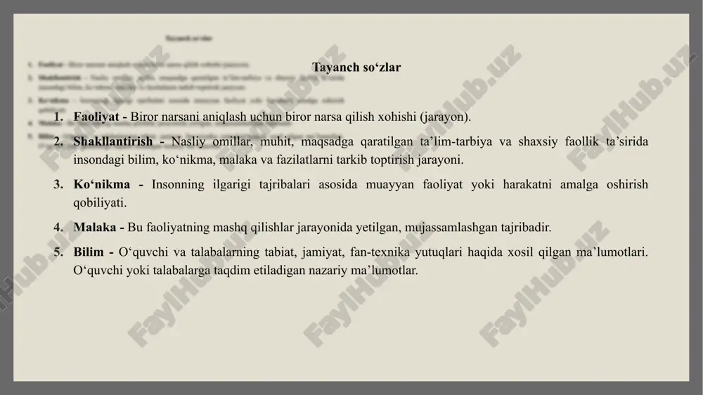 bog‘langan bo‘lishi kerak. texnologiya malaka va ko‘nikmalari bilan qurollantirish. o‘quvchilarni tarbiyalash va ularni ishlab chiqarish faoliyatiga tayyorlashda texnologiya malakalari va ko‘nikmalari katta o‘ringa ega. boshlang‘ich sinf o‘quvchilariga texnologiya ta’limini berish vazifalaridan biri ularda bir qator texnologiya malaka va ko‘nikmalarini shakllantirishdir. texnologiya ta’limi dasturi talablarini bajarishda, mavzuga oid bilim berishda, malaka va ko‘nikmalarni shakllantirishda o‘quvchilarga ma’lum hajmdagi politexnik bilimlar beriladi. boshlang‘ich politexnik bilim bilan qurollantirish o‘quvchilarga predmetni yasash, ishlov berilayotgan materialning xususiyatlari, texnologik o‘ziga xosliklari, materialga qo‘lda ishlov berilganda qo‘llaniladigan asbob-moslamalarning xususiyatlari, ulardan foydalanish qoidalari haqida ma’lumot berib boriladi. o‘quvchilarga berilayotgan politexnik bilim, amaliy ko‘nikma va malakalarga o‘rgatish ma’lum nazariy darajada amalga oshirishga imkon beruvchi zamindir. amaliy malaka va ko‘nikmalar bilan qurollantirish amaliy mashg‘ulot turlarini o‘rgatish ham demakdir. boshlang‘ich sinf o‘quvchilari bajarishi kerak bo‘ladigan amaliy ish turlari xilma-xildir, biroq texnologik malaka va ko‘nikmalarini egallamasdanoq amaliy ish jarayonidagi materiallarni o‘lchab olish va belgilash, ularni qirqib, ishlov berish, qismlarni yelimlash, tikish, o‘rash va …