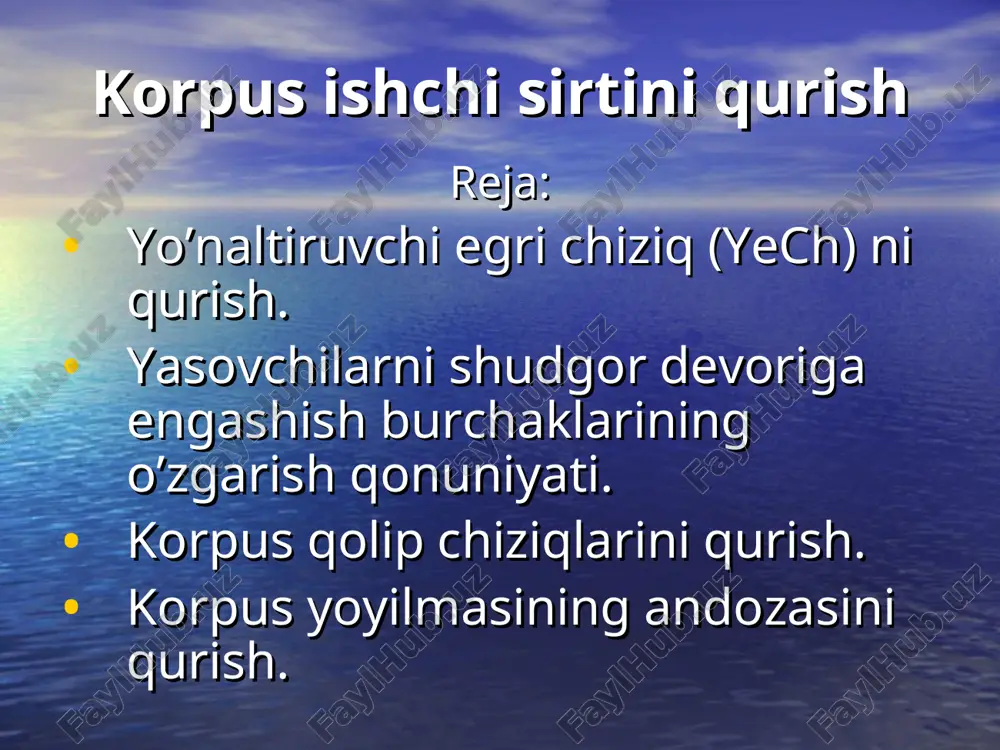 chiziklari kulochi s1, s2, s3,.... larni o’lchash uchun foydalaniladi. plug yordamchi qismlari ramani ko’tarib- turish mexanizmlar gildiraklar tirkagich yoki osgich pnevmatik ilgakli yassi kurama metal qattiq turg’unli avtomat osgich bir nuqtali osgich mexanik uch nuqtali osgich ikki nuqtali osgich gidravlik rama saklagichdan yakka guruxli darsliklar va o’quv qo’llanmalar ro’yhati asosiy a.xamidov. qishloq xo’jalik mashinalarini loyixalash. toshkent, 1994 m.shoumarova, t.abdillaev. qishloq xo’jaligi mashinalari. toshkent, o’qituvchi, 2002. f.m. mamatov. qishloq xo’jaligi mashinalari. toshkent, fan, 2007. 339 bet. m.shoumarova, t. abdillaev. g’alla kombayni va paxta terish mashinalari. toshkent, 2000 shoumarova m, abdillaev t. qishloq xo’jalik mashinalari. toshkent, o’qituvchi, 2000 ustinov a.n. selskoxozyaystvennie mashini. moskva, urpo, “akademiya” 2000. 264 s. qo’shimcha matjonov r.d. raschet i otsenka kachestva xlopkouborochnix mashin. toshkent, “fan”, 1992. matjonov r.d. agrosanoat mashinalari (ma’lumotnoma). toshkent, “yangi asravlodi”, 2002. shoumarova m., abdillaev t., musaev d. qishloq xo’jalik mashinalari atamalarining ruscha-o’zbekcha lug’ati. toshkent, 1994 q.ishmatov. «pedagogik texnologiya». o’quv qo’llanma, namangan, nammpi, 2004 yil, …