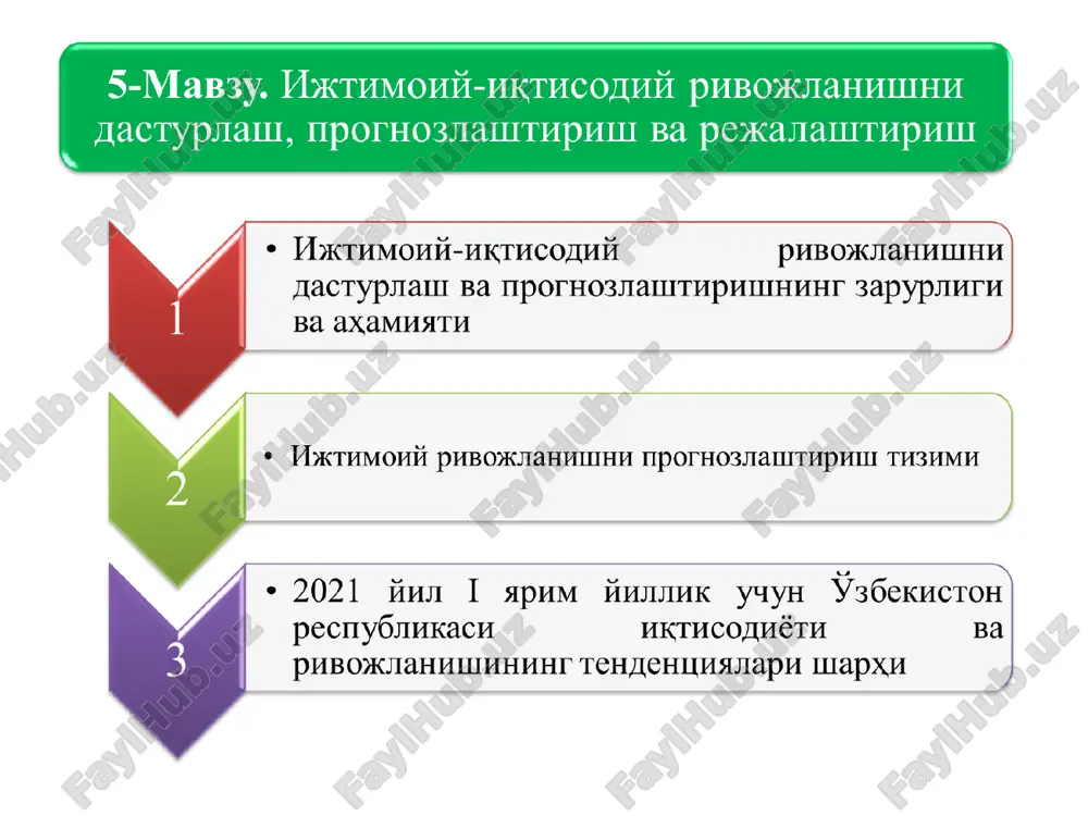 killari o'z faoliyatlarini pandemiya va undan keyingi sharoitlarga moslashgan holda davom ettiradilar. asosiy savdo hamkorlar iqtisodiyotining bir maromda tiklanishi hisobiga tashqi talab 2022 yil ii yarim yilligidan boshlab inqirozdan oldingi darajasiga etadi. oltin narxi nisbatan barqaror, sekin sur'atlarda pasayib boradi. iqtisodiy o'sish ko'rsatkichlari 2021 yil oxirida inqirozdan oldingi darajaga yaqinlashadi, 2023 yilning i yarim yilligiga kelib iqtisodiyot o'zining potentsial trendiga darajasigacha chiqadi. byudjet daromadlari tiklanib borib, 2023 yilda yig'ma byudjet defitsiti (o'ttj hisobga olinmaganda) 2 foizgacha pasayadi. tartibga solinadigan narxlar erkinlashtirilishi jarayoni 2022-2023 yillarda amalga oshiriladi. markaziy bank tomonidan ishlab chiqilgan jadal iqtisodiy tiklanishga asoslangan muqobil stsenariy (optimistik stsenariy) makroiqtisodiy rivojlanish stsenariylari xususiyatlari va kutilayotgan o'zgarishlar pandemiya bilan bog'liq vaziyat tez sur'atlarda yaxshilanadi, karantin choralari joriy etilmaydi hamda virusga qarshi vaktsina va dorilar 2021 yilning ii yarmidan keng joriy qilinadi. asosiy savdo hamkorlar iqtisodiyotining bir maromda tiklanishi hisobiga tashqi talab 2021 yil ii yarim yilligida inqirozdan oldingi darajasiga etadi. jahon …