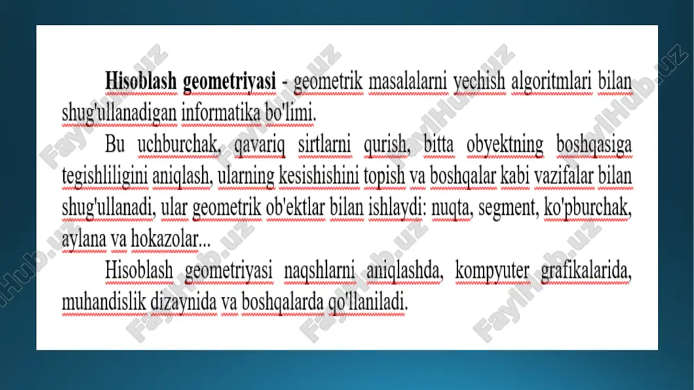 hisoblash geometriyasi algoritmlari - Page 2