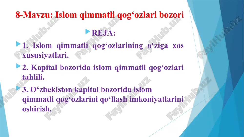 a qiziqishlari ortmoqda. tahlilchilarning hisob-kitobiga ko‘ra, jahonda sukuk moliyaviy sektori 2027 yilga borib o‘rtacha yillik 17% o‘sish bilan 1,98 trln aqsh dollariga yetadi. sukuk orqali yirik loyihalarni, sanoat va biznesni moliyalashtirish fors ko‘rfazi davlatlari va janubiy osiyo davlatlarida tobora muhim vositaga aylanib bormoqda. sukuk – bu nominal qiymati teng bo‘lgan sertifikatlar bo‘lib, ular ma’lum bir loyihaning moddiy aktivlari, ko‘rsatilayotgan xizmatlar, aktivlarga egalik huquqining bo‘linmas ulushini tasdiqlaydi. sukukning bir necha xil moliyaviy strukturalari mavjud bo‘lib, ular quyidagilar: ijara sukuki, murobaxa sukuki, mudoraba sukuki, musharaka sukuki, salam sukuki, istisna sukuki, gibrid sukuk turlaridir. sukuk orqali iqtisodiy, ijtimoiy, ekologik loyihalarni mahalliy va xorijiy investorlarni jalb qilgan holda moliyalashtirish mumkin. sukukning rivojlanishi korporativ boshqaruvni takomillashtiradi, kompaniyalarning hisobotlari ochiqligini va shaffofligini ta’minlaydi. bugungi kunda aviatsiya sohasini moliyalashtirishda, xususan yangi samolyotlarni xarid qilishda, aylanma kapitalni shakllantirishda sukuk qimmatli qog‘ozlarini joriy etish orqali moliyalashtirish eng afzal ko‘rilgan mexanizmlardan biriga aylanib bormoqda. aviatsiya – jahon yalpi ichki mahsulotida …