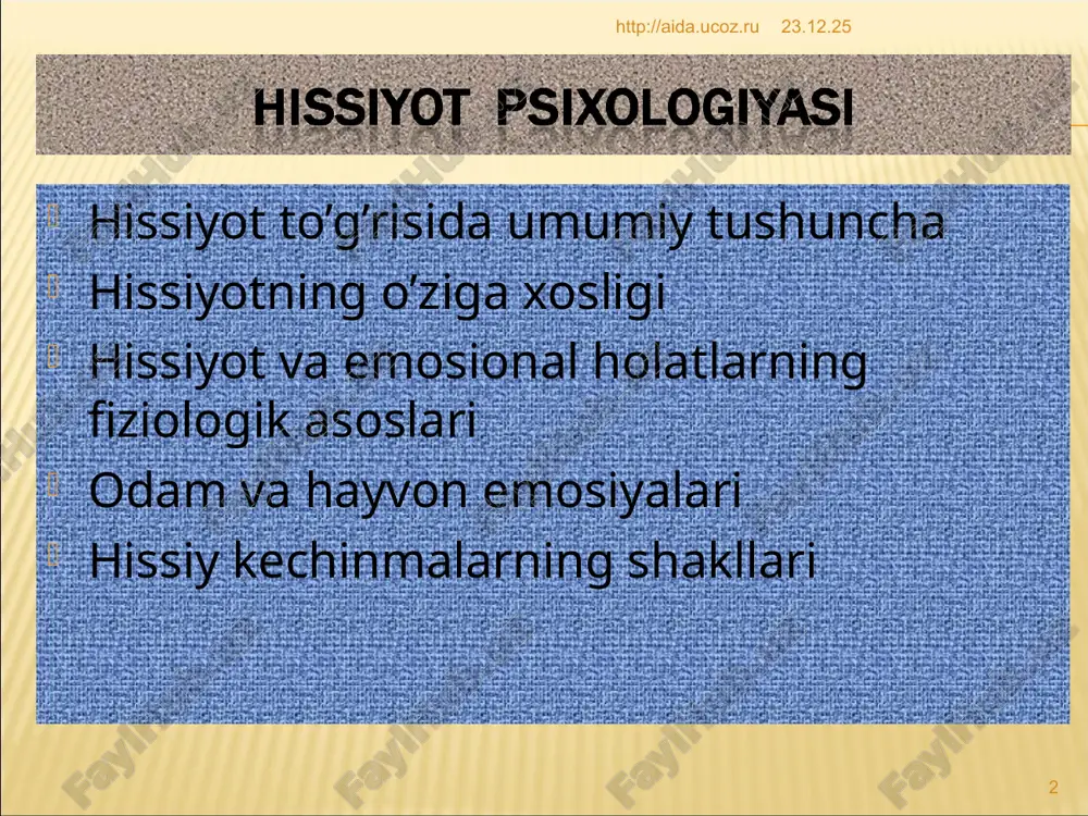 atlar tug’ilganida zaruriy chora-tadbirlarni zudlik bilan topishga intilganda vujudga keladigan hissiy zo’riqishlar * psixologiya faniga stress tushunchasini olib kirgan olim kanadalik fiziolog g. selye (1936) sanaladi u stressni tadqiq qilishda moslashuv alomati masalasiga, uning faoliyatga ijobiy hamda salbiy ta’sir etishiga alohida ahamiyat bergan. shuningdek, ekstremal vaziyatlardagi, murakkab jarayonlardagi stressning o’ziga xosligi, imkoniyatlari g. selye tomonidan o’rganilgan. stress holatida shaxsning xatti-harakatlari o’ziga xos tarzda o’zgaradi, unda qo’zg’alishning umumiy reaksiyasi paydo bo’ladi, uning harakatlari tartibsiz ravishda amalga oshiriladi. * http://aida.ucoz.ru * http://aida.ucoz.ru stressning kuchayishi esa teskari reaksiyaga olib keladi, natijada tormozlanish, sustlik, zaiflik, faoliyatsizlik ustuvorlik qila boshlaydi. lekin stress holatida fiziologik o’zgarishlar tashqi tomonidan qariyb ko’zga tashlanmasligi mumkin. biroq muammoni yechishdagi qiyinchilik, diqqatni taqsimlashdagi sarosimalik stressning tashqi ifodasi deb taxmin qilinsa bo’ladi. shaxs stress holatida telefon nomerini adashtiradi, vaqtni chamalashda yanglishadi, ong faoliyati yengil tormozlanadi, idrok ko’lami torayadi va boshqalar. * http://aida.ucoz.ru * http://aida.ucoz.ru stress holatida shaxsning psixologik xususiyatlari, turmush tarbiyasi, shakllangan …