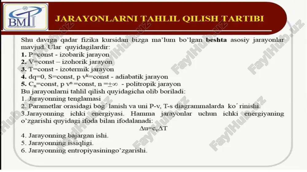 termodinamika jarayonlari tahlili - Page 2