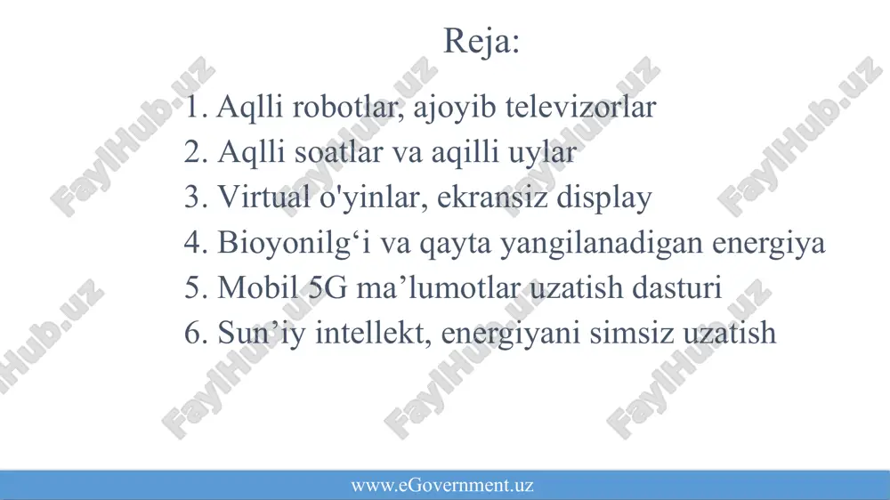 mumkin. bu hali hammasi emas. smart tag menyusi muzlatgichda qanday mahsulotlar saqlanayotganini va ularning yaroqlilik muddatini ko'rsatuvchi yorliq va stikerlarni ham qo'shish imkonini beradi. endilikda siz, muzlatgichning bir burchagida turgan pishloq necha yil saqlanganini bilishingiz mumkin bo'ladi. yana bir qulay jihati, muzxonadagi mahsulotlarni smartfon orqali ko'rish imkoniyatidir. 2.0 megapikselli kamera yordamida siz do'konda turgan holingizda nima xarid qilish kerakligini osonlik bilan aniqlay olasiz. telefon orqali boshqarish imkonini beradigan kir yuvish mashinasiga nima deysiz? ishdan qaytishdan yarim soat avval ishga tushirsangiz, uyga kirgach, yuvilgan kiyimlarni dorga osib chiqish qoladi, xolos. www.egovernment.uz aqli robotlar lg mutaxassislari qator aqlli robotlarni ishlab chiqargan bo'lib, ular sun'iy aql va internetga ulana oladigan qurilmalarni rivojlantirish dasturini rivojlantirishning uzviy davomidir. ularni nafaqat uyda, balki jamoat joylarida ham ishlatsa bo'ladi. masalan, airoport guide robot - sayyohlar uchun ajoyib hamroh bo'la oladi. u parvoz haqida ma'lumotni yodga solish barobarida yo'lovchini samolyotga chiqish joyiga olib boradi. keyingi o'n yillikda robototexnika …