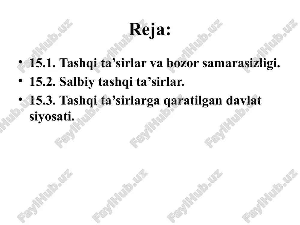 aridorlar uchun qiymat va taklif chizig‘i sotuvchilar uchun xarajatni aks ettiradi. muvozanat miqdor, ya’ni qbozor, xaridorlar uchun to’liq qiymat ayrilgan sotuvchilar to’liq xarajatini oshiradi. tashqi ta’sirlar bo’lmaganda, shuning uchun, bozor muvozanati samaralidir. 15.2. salbiy tashqi ta’sirlar. endi alyuminiy zavodlari chiqindilar chiqaradi deb faraz qilaylik: har bir ishlab chiqarilgan alyuminiy birligi uchun atmosferaga ma’lum miqdorda tutun chiqadi. bu tutun shu havodan nafas oladiganlar sog`lig`i uchun zarar qilishi sabab, bu salbiy tashqi ta’sir. bu tashqi ta’sir bozor natijasi samarasiga qanday ta’sir ko‘rsatadi? tashqi ta’sir tufayli alyuminiy ishlab chiqarishning jamiyat uchun harajati alyuminiy ishlab chiqaruvchilar harajatidan katta bo‘ladi. ishlab chiqarilgan har bir alyuminiy birligi uchun ijtimoiy harajat alyuminiy ishlab chiqaruvchilari xususiy harajatlaridan tashqari ifloslanishdan zarar ko‘rgan kishilar harajatini ham o‘z ichiga oladi. 2-rasm alyuminiy ishlab chiqarishning ijtimoiy harajatini ko‘rsatadi. ijtimoiy harajat chizig`i taklif chizig`idan yuqori, chunki u alyuminiy ishlab chiqaruvchilar tomonidan keltirilgan jamiyatdagi tashqi harajatlarni ham hisobga oladi. ushbu ikki chiziq o‘rtasidagi farq …