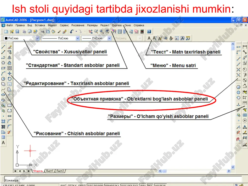 autocad dasturida modify panelidagi buyruqlarning vazifalari va ulardan foydalanish - Page 2