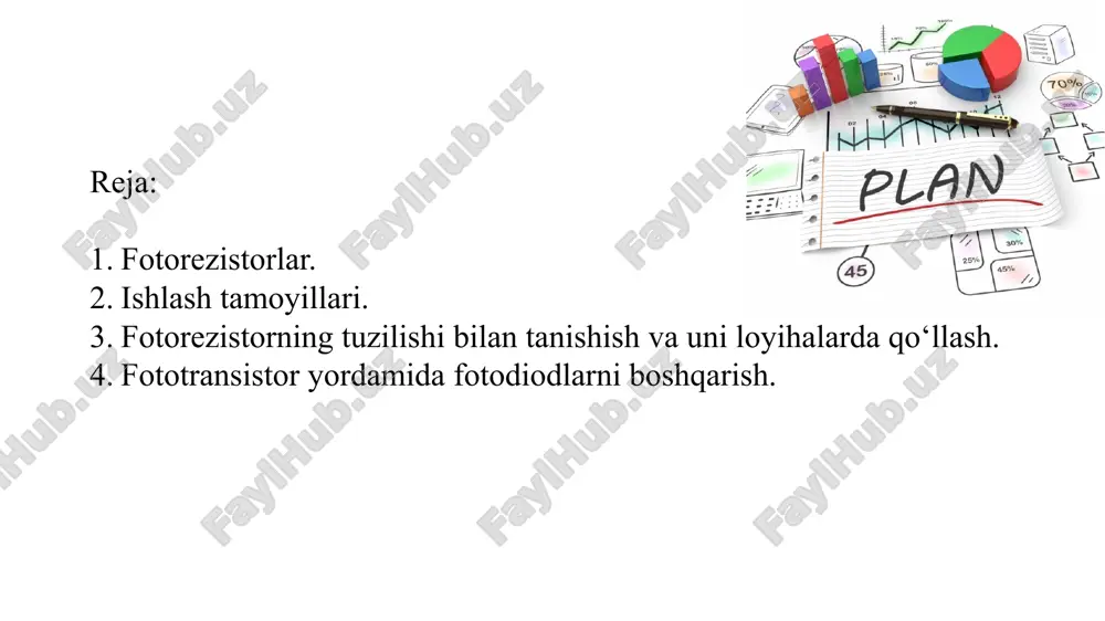 tiga ilon bilan yupqa oltin, platina yoki boshqa korroziyaga chidamli metall surtiladi. (1 -rasmga qarang). qatlamlar changlanish yo‘li bilan qo‘llaniladi. kesilgan qatlamlar elektrodlarga ulanadi, ularga elektr toki beriladi. bu butun struktura ko‘pincha shaffof plastmassa bilan qoplangan va yorug‘lik nurlari kirishi uchun oynasi bo‘lgan qutiga joylashtirilgan (quydagi rasmga qarang). fotoresistorning tuzilishi ko‘rinish shakli, uning o‘lchamlari va materiali ishlab chiqaruvchi texnologiyasi tomonidan aniqlangan fotorezistor modeliga bog‘liq. model namunalari 3 va 4 -rasmlarda ko‘rsatilgan. asosi fotorezistordan iborat bo‘lgan sensor fotodetektor bugungi kunda sotuvda siz metall korpusdagi qismlarni, ko‘pincha plastik yoki ochiq turdagi modellarni ko‘rishingiz mumkin. ba'zi modellar püskürtme usulisiz amalga oshiriladi, lekin nozik bir qarshilik qatlami yarimo‘tkazgichdan to‘g‘ridan -to‘g‘ri kesiladi. kino fotosensorlarni ishlab chiqarish texnologiyalari ham mavjud (5 -rasmga qarang). yarimo‘tkazgich qatlamini yotqizish uchun turli xil fotorezist materiallar ishlatiladi. ko‘rinadigan yorug‘lik spektrini tuzatish uchun kadmiy selenid va kadmiy sulfid ishlatiladi. kengroq materiallar infraqizil nurlanishga sezgir: germaniy, sof yoki oltin, mis, rux aralashmalari bilan …