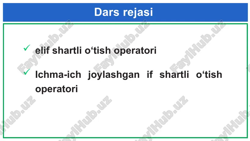 elif shartli o‘tish operatori - Page 2