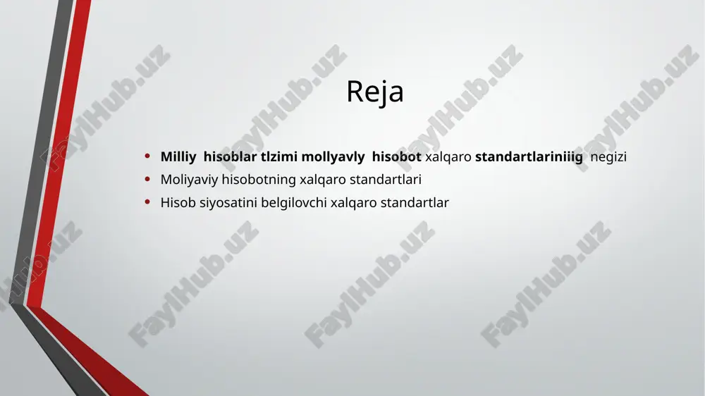 i variantiga qator yangi bo‘limlar va ko‘rsatkichlar kiritilgan bo‘lib, uning tahliliy va axborot imkoniyatlari sezilarli darajada kengaytirilgan. mahsulotlarni ishlab chiqarish va iste’mol qilish ko‘rsatkichlarining taqqoslama baholaridagi hisob-kitoblari, shuningdek, moliyaviy oqimni tashkil etuvchi yalpi mahsulot va oraliq iste’mol, milliy boylik, qarzlar harakati, kreditlar oqimi va boshqa ko‘rsatkichlar shular jumlasidandir. mhtda erishilgan tarmoqlararo balanslar jadvallarining organic bog‘lanishlarini maxsus ta’kidlash zarur. bu bog‘lanishlar tamoyillari nobel mukofoti laureati v.v.leontevning iqtisodiyotga oid ishlarida juda aniq bayon qilingan. milliy hisobchilikning makrodarajasida namoyon bo‘ladigan bu schotlar iqtisodiyot tarmoqlari bo‘yicha tuziladi. quyida buxgalteriya balansi va buxgalteriya hisobi schotlarining tamoyili bo‘yicha tuzilib, oltita schotni o‘z ichiga oladigan milliy hisoblarning qisqartirilgan chizmasi keltiriladi. ma’lumki, balans va schotlar ikki tomondan iborat: aktiv va passiv, debet va kredit, ya’ni mablag‘lar va ularning manbalari, ko‘payishi (kirim) va kamayishi (chiqim) moliyaviy hisobotning xalqaro standartlari bir qancha mamlakatlarning professional buxgalterlari moliyaviy hisobotning xalqaro standartlari bo‘yicha komitet tashkil qildilar (mhxsk). u buxgalteriya hisobining xalqaro tizimidagi muammolarini …