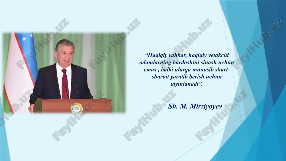 2026-yillarga mo‘ljallangan yangi o‘zbekistonning taraqqiyot strategiyasi to‘g‘risida” pf-60-sonli 28.01.2022 o‘zbekiston respublikasi prezidentining“maktabgacha va maktab ta’limi sohasidagi ilmiy-tadqiqot faoliyatini qo‘llab- quvvatlash hamda uzluksiz kasbiy rivojlantirish tizimini joriy qilish chora-tadbirlari to‘g‘risida”gi qarori. 4963-son. 2021-yil. 25-yanvar mavzuga oid adabiyotlar tahlili shavkat mirziyoyev “yangi o‘zbekiston taraqqiyot strategiyasi”. “toshkent” 2023 119-bet. ____________________ “yangi o‘zbekiston maktab ostonasidan boshlanadi”. sh.sh.ergashov. maktablarda ta`limning sifati, moddiy-texnik bazasidagi kamchilik va yutuqlar. “toshkent” 2022-yil. in-akadeny.uz _______________ maktablarda ta’limning sifati moddiy texnik bazasidagi kamchilik va yutuqlar o‘zaro bog`liq. jeyms klir “atom odatlar” asari “nihol”- 2021 ____________ bu kichik o‘zgarishlar orqali katta muvaffaqiyatga erishish haqida amaliy qo‘llanma a.v.vahobov. t.s.malikov “moliya” darsligi “noshir” nashriyoti 2012-yil 41-78-betlar. ____________________ moliyaviy rejalashtirish, moliyaviy boshqaruv. turkiya: elektron darsliklar va raqamli ta’lim platformalaridan foydalanish, “fatih” dasturi orqali maktablar planshet va raqamli ta’lim resurslari bilan to‘liq ta’minlangan. janubiy koreya: raqamli ta’lim, ilmiy tadqiqotlar va innovatsion texnologiyalarga katta e’tibor qaratadi. chexiya: pullik to‘garaklar yaxshi yo‘lga qo‘yilgan. chexiya ta’lim va sport vazirligi …