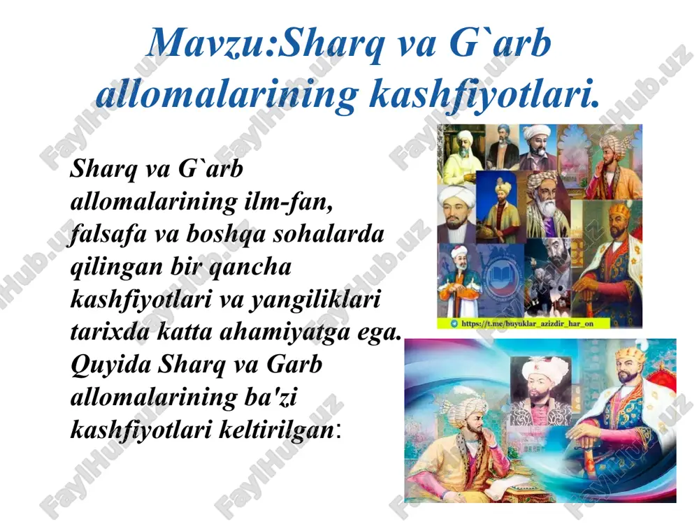 sharq va g`arb allomalarining kashfiyotlari - Page 2