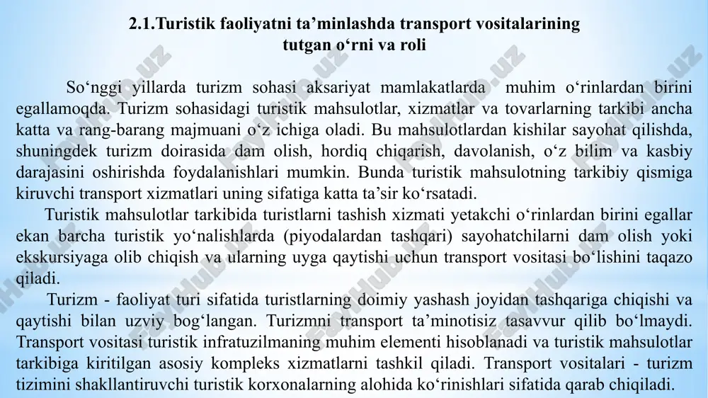 a hukumatlararo bitimlar imzolangan. mamlakatimizda iqtisodiyotni modernizatsiyalash sharoitida iqtisodiyotning muhim tarmoqlaridan biri bo‘lgan yo‘lovchilarni tashash xizmatining o‘rni juda katta. ya’ni, bu borada yo‘lovchilarni tashash xizmatlari bozorini takomil­lash­tirish, raqobat muhitini shakllantirish eng chekka hududlarimizda ham mazkur xizmatdan foydalanish imkonini bermoqda. yo‘lovchi tashish bozorida raqobat muhitini rivojlantirish uchun zarur shart-sharoitlar yaratish va takomillash­tirish, mamlakatimizda transport xizmati sifatini oshirish, yo‘lovchilarga qulaylik yaratish uchun qanday ishlar amalga oshirilmoqda? o‘zbekiston respublikasi prezidentining “aholiga transport xizmati ko‘rsatish hamda shaharlar va qishloqlarda avtobuslarda yo‘lovchilar tashish tizimini yanada takomillashtirish chora-tadbirlari to‘g‘risida”gi 2017 yil 10 yanvardagi pq-2724-sonli qaroriga asosan vazirlar mahkamasining 2017 yil 25 apreldagi «aholiga transport xizmati ko‘rsatish hamda shaharlar va qishloqlarda avtobuslarda yo‘lovchilar tashish tizimini yanada takomillashtirish chora-tadbirlarini amalga oshirish to‘g‘risida»gi 238-sonli qarori qabul qilindi va unda yo‘lovchilar tashish xavfsizligini va yo‘lovchilarga xizmat ko‘rsatish madaniyatining zarur darajasini, yo‘lovchi tashish yo‘nalishlarida transport vositalari harakati maromini, belgilangan jadvallar va intervallarni, shuningdek tashuvchilarning moliyaviy barqarorligini ta’minlash asosiy maqsadlardan qilib belgilandi. …