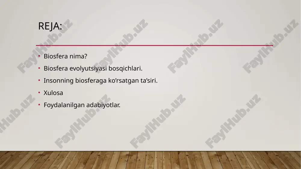 gining ortishi tufayli biosfera strukturasining murakkablashuvi. bu bosqichning asosiy omili biologik evolutsiya hisoblanadi. bu davr kembriy davridan boshlanib, hozirgi zamon odamlari paydo bo‘lishigacha davom etgan. biosfera evolutsiyasining birinchi va ikkinchi bosqichlari faqat biologik qonuniyatlar natijasida kechadi, shuning uchun bu bosqichlarni birlashtirib biogenez davri deyiladi. uchinchi bosqich insoniyat jamiyatining kelib chiqishiga bog‘liq. bundan taxminan 40–50 ming yillar avval boshlanib, hozirgi vaqtgacha davom etmoqda. uchinchi bosqich insoniyat jamiyati kelib chiqishi va rivojlanishiga bog‘liq bo‘lgani uchun uni noogenez davri deyiladi. biogenez bosqichi. yerda biosfera birinchi tirik organizmlar bilan bir vaqtda paydo bo‘lgan. tirik organizmlar evolutsiyasi ta’sirida biosfera ham o‘zgara borgan. dastlabki tirik organizmlar bir hujayrali geterotrof oziqlanuvchi anaerob prokariotlar bo‘lgan. bu organizmlar energiyani asosan g dastlabki tirik organizmlar abiogen usulda hosil bo‘lgan tayyor organic moddalar bilan oziqlanib, biosferaning birlamchi biomassasini to‘plab borgan. birlamchi biosferada organik moddalar kam bo‘lgani uchun geterotrof prokariotlar tez ko‘paya olmas edi. likoliz, bijg‘ish jarayonlari natijasida to‘plagan. tabiiy tanlash natijasida …