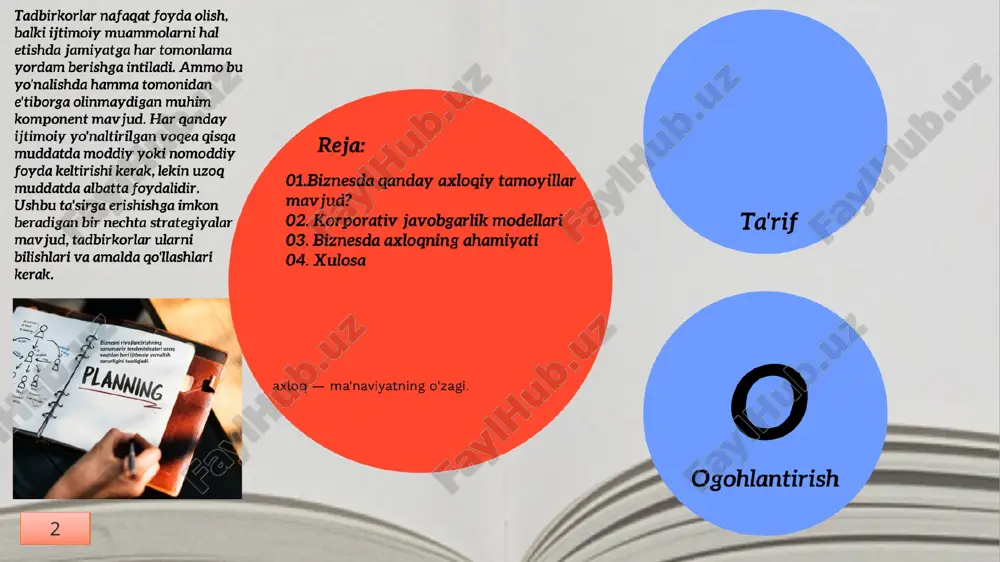 biznesning axloqiy tamoyillari - Page 2