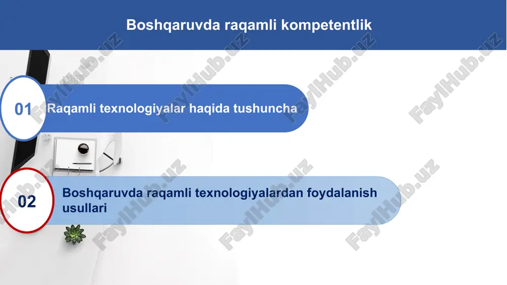 0” strategiyasini tasdiqlash va uni samarali amalga oshirish chora-tadbirlari to‘g‘risida elektron hukumat tizimini takomillashtirish dasturiy mahsulotlar va axborot texnologiyalarining mahalliy bozorini yanada rivojlantirish respublikaning barcha hududlarida it-parklarni tashkil etish sohani malakali kadrlar bilan ta’minlash 2020-yil 5-oktabr, pf-6079-son “sizni izlab” topshirig‘i axborot tizimlari va yagona identifikatsiya tizimi(oneid) kichik ma’ruza axborot tizimi axborot texnologiyasi axborotni to‘plash, saqlash, izlash, unga ishlov berish va uni tarqatish uchun ishlatiladigan jami uslublar, qurilmalar, usullar va jarayonlar axborot tizimi axborotni to‘plash, saqlash, izlash, unga ishlov berish hamda undan foydalanish imkonini beradigan, tashkiliy jihatdan tartibga solingan jami axborot resurslari, texnologiyalar va aloqa vositalari “axborotlashtirish to‘g‘risida”gi o‘zbekiston respublikasining qonuni, 2003-yil 11-dekabr, 560-ii-son 13 e-shahodatnoma.uz «elektron shahodatnoma» axborot tizimi my.maktab.uz umumta’lim maktablariga o‘quvchilarni onlayn qabul qilish tizimi my.mehnat.uz yagona milliy mehnat tizimi emaktab.uz “kundalik” avtomatlashtirilgan ta’lim axborot tizimi olympiad.uzedu.uz onlayn olimpiadalar tashkil etish va iqtidorli o‘quvchilar zaxirasini shakllantirish axborot tizimi axborot tizimlari erp.maktab.uz xalq ta’limi tizimini boshqarishning yagona dasturiy majmuasi …