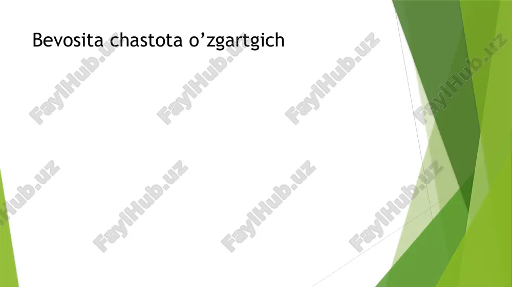 oat qurilmalari elektr yuritmalarida bevosita tcho‘larning uch fazali nol sxemalari ko‘proq qo‘llaniladi va uning prinsipial sxemasi 2–rasmda tasvirlangan. iishchi tiristorlarning soni 18 ga teng. bevosita tcho‘ning uch fazali ko‘prik sxemali variantda esa ishchi tiristorlarning soni 36 ga teng - tiristorlar yoki izolyatsiyalangan eshikli igbt bipolyar tranzistorlar. shaklda. 2.45 igbt tranzistorlari asosida avtonom invertorning 3 fazali ko'prik sxemasini ko'rsatadi. u kirish sig'imli filtri cf va antiparallel teskari oqim d1-d6 diodlariga ulangan oltita igbt v1-v6 tranzistorlaridan iborat. boshqarish tizimi tomonidan belgilangan algoritmga muvofiq v1-v6 klapanlarini muqobil almashtirish tufayli doimiy kirish voltaji uv o'zgaruvchan to'rtburchaklar impulsli chiqish kuchlanishiga aylanadi. asenkron elektr motorining oqimining faol komponenti v1-v6 boshqariladigan kalitlari orqali oqadi va oqimning reaktiv komponenti d1-d6 diodlari orqali oqadi. i bevosita tcho‘larning boshqariv burchagini boshqarish uchun reversiv o‘zgarmas tok o‘zgartkichlarida qo‘llaniladigan faza siljitish qurilma-laridan foydalaniladi. bevosita tcho‘ning ishchi sxemasida tiristorlar komplekti soniga qarab fsq lar ham shuncha bo‘lishi, ya’ni uch fazali nol sxemali bevosita …