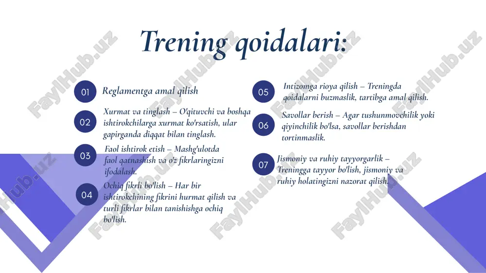 vflar o‘zbekiston respublikasi prezidentining 2024 yil 21 iyundagi “qori niyoziy nomidagi tarbiya pedagogikasi milliy institutini tashkil etish to‘g‘risida”gi pq-232-son qarori o‘zbekiston respublikasining "ta’lim to‘g‘risida"gi qonuni, 10-bob. ta’lim sohasidagi xalqaro hamkorlik, 67-modda. ta’lim tashkilotlarining xalqaro hamkorligi 2020 yil 23 sentyabr 2020-yil 6-noyabrdagi pf-6108-son farmonida “umumta’lim muassasalarining raqobatbardoshligini ta’minlash, ularning ko‘rsatkichlarini yuqori bosqichga olib chiqish” me’yoriy asoslar 2 2023 yil 21 dekabr, pf-209-son mahalla institutining jamiyatdagi rolini tubdan oshirish va uning aholi muammolarini hal etishda birinchi bo‘gin sifatida ishlashini ta’minlashga qaratilgan chora-tadbirlar to‘g‘risida o‘zbekiston respublikasi prezidentining 2023 yil 11 sentabrdagi pf-158-son farmoni 2022-yil 3-fevraldagi f-22-son farmoyishida “umumiy o‘rta ta’lim muassasalari direktorlari, pedagog kadrlar, o‘quvchilarning ota-onalari, malakali mutaxassislar va xorijiy ekspertlarni jalb qilgan holda xalq ta’limi tizimini isloh qilish” 8 bu tashkilotlar bilan samarali hamkorlik qilish maktabning rivojlanishiga, o‘quvchilar uchun yangi imkoniyatlar yaratishga va ta’lim sifatini oshirishga yordam beradi davlat tashkilotlari: maktabgacha va maktab ta’limi bo‘limlari: o‘quv dasturlarini ishlab chiqish, pedagoglar malakasini oshirish. …