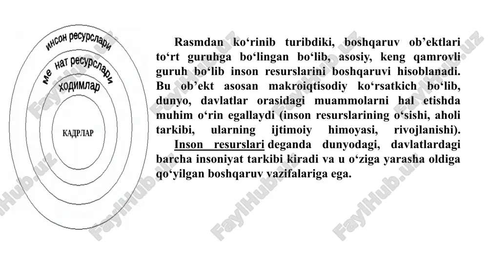 hkilot uchun yaxshi xodimlar qabul qilish — murakkab va ko‘p bosqichli jarayon hisoblanadi. bu ilmiy asoslangan tamoyillarni va ishlash usullarini o‘z ichiga oladi. xodimlarni boshqarish xizmatida bu muammo bilan alohida shug‘ullanuvchilarning asosiy masalalarini quyida ko‘rib chiqamiz. bu bir qancha bosqichni o‘z ichiga oladi: 1. xodimlarni rejalashtirish. tashkilotning kelajakdagi rivojlanishini hisobga olgan holda inson resurslariga bo‘ladigan talabni aniqlashdan iborat. albatta, bunday strategik rejani tuzishda hozirda ishlayotgan xodimlar bilan bo‘ladigan o‘zgarishlarni hisobga olmoq lozim. bu o‘zgarishlar quyidagilardan iborat bo‘lishi mumkin: xodimlarning lavozimlik zinapoyasidan ko‘tarilib borishi; mexnat ta’tiliga chiqish; boshqa korxonalarga o‘qishga, xizmat safariga yuborilishi; nafaqaga chiqishi va boshqa omillar. boshqacha qilib aytganda, xodimlarni boshqarishni strategik rejasini tuzish lozim bo‘ladi. yuqoridagi omillardan tashqari ichki resurslardan foydalanish va tashkilotning an’analarini hisobga olish lozim 2. xodimlarni yollash. mutaxassislar orasidan salohiyatli xodimlarni qidirish, va jalb qilish, kadrlar zahirasini tuzish doimiy-asosiy vazifa bo‘lib hisoblanadi. bu maqsadda turli-tuman axborot tizimlari va kommunikatsiya vositalaridan keng foydalanish maqsadga muvofiqdir. bu …
