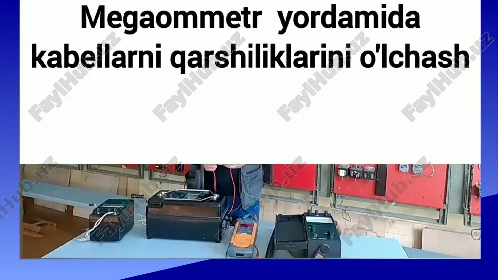 i kerak. uzun oʻlchamli kabellarda asimmetriya koeffitsientini kattaligi kabelda nuqson borligidan darak beradi. qisqa oʻlchamli kabellarda esa oʻtuvchan tokni qiymati koʻp farq qilishi mumkin, biroq izolyatsiyasi me’yordagi kabellarda asimmetriya koeffitsienti 2 dan oshmaydi. sinov natijalari qoniqarli boʻlishi uchun kabel izolyatsiyasi teshilmasligi yoki yaroqsiz xolga kelmasligi, oʻtuvchan tok qiymati toʻg’rilangan kuchlanishni maksimal qiymatida oʻsmasligi, keskin ravishda oʻsishlar va kuchlanishni pasayishlari kuzatilmasligi kerak. agar oxirgi shartlar bajarilmasa va oʻtuvchan tok oʻsib borsa u xolda sinov ishlari kabel izolyatsiyasi teshilgunga qadar davom etiriladi. soʻngra kabelni nuqson bor joyi aniqlanib u brtaraf etilgandan keyin sinov ishlari qayta oʻtkaziladi. kabelda barcha sinov ishlari xavfsizlik texnikasi talablariga rioya qilingan xolda oʻtkazilishi kerak. sinov oʻtkazilayotgan joydagi kabel uchlari yoniga navbatchi qoʻyilib u kabelda sinov ishlari tugalanmaguncha xech kimni yaqin keltirmasligi kerak. bundan tashqari navbatchi sinov oʻtkazilayotgan kabelni nazorat qilishi ya’ni razryadlarni paydo boʻlishi, kuchli karonizatsiya paydo boʻlishini nazorat qilishi kerak. ushbu xolatlar esa kabelda nuqson borligidan darak …