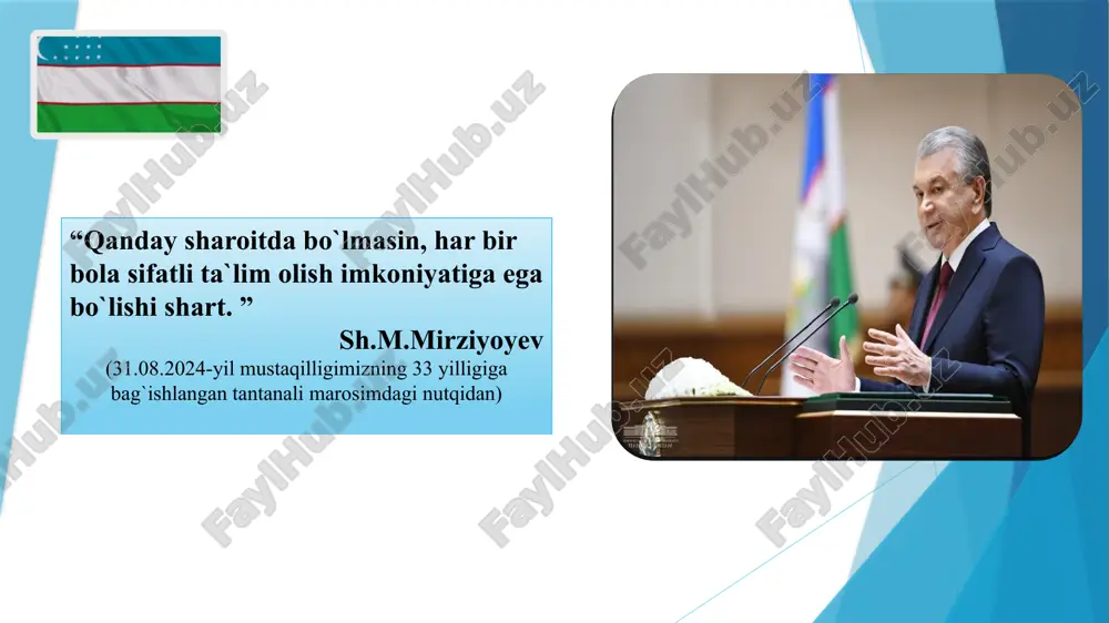 mustaqil hal qilish huquqi beriladi) 1 2 3 mavzuga oid adabiyotlar tahlili “zamonaviy maktab: rivojlanish strategiyasi” to‘xtayeva m.m. 2019-yil “o‘zbekiston” nashriyoti, toshkent. “ta'lim menejmenti” karimova g.x. 2020-yil “fan va texnologiya” nashriyoti, toshkent. “school leadership and education system reform” pont, beatriz; nusche, deborah; moorman, hunter. organisation for economic co-operation and development (oecd publishing). fransiya mazkur asar maktabni rivojlantirish bo‘yicha amaliy tavsiyalarni o‘z ichiga oladi. unda maktabni tashqi muhit bilan integratsiyalash, ijtimoiy sheriklikni kengaytirish, ota-onalar va mahallaning ishtirokini kuchaytirish masalalari ko‘rib chiqiladi. muallif tashqi to‘sqinliklarga qarshi strategik rejalashtirish, monitoring va baholash tizimlarini taklif etadi. mazkur tadqiqot maktab rahbarlari va ta’lim tizimining tashqi muhit bilan o‘zaro aloqasi haqida so‘z yuritadi. kitobda maktabni rivojlantirishga salbiy ta’sir ko‘rsatadigan tashqi omillar (iqtisodiy tengsizlik, davlat siyosatidagi o‘zgarishlar, mahalliy jamoatchilik bilan hamkorlikdagi muammolar) keng tahlil qilinadi. shuningdek, mualliflar maktablarni tashqi to‘siqlardan himoya qilish va ularni kuchli ijtimoiy sheriklik orqali rivojlantirish bo‘yicha xalqaro tajribalarni taqdim etadi. ushbu o‘quv qo‘llanma …