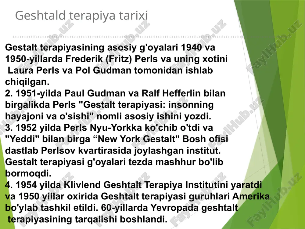 hli pozitsiyalarni egalladi. ammo uning kelgusida rivojlayilda adolf gitler hukumati nishi siyosatning oldini oldi. 1933 nemis universitetlarida ishlagan barcha yahudiylarni quvib chiqardi va ishlarini davom ettirgan professorlar ma'ruzalar boshida tinglovchilarga fashistlarning salomini berishga majbur bo'ldilar. maks vertgeymer va kurt koffka yahudiy edi va ular gestaltning yetakchi psixologlari bilan birga qo'shma shtatlarga ko'chib ketishdi. biroq, o'sha paytda qo'shma shtatlarda yurish-turish xatti-harakati mutlaqo boshqacha yondashuvga ega edi va gestalt psixologiyasi bu mamlakatda germaniyani egallashga qodir bo'lgan eng muhim joyga aylana olmadi. natijada, geshtalt psixologiyasi 1960-yillarda alohida ilmiy maktab sifatida vujudga keldi va volfgang koehlerning o'limiga sabab bo'ldi. gestalt psixologiyasi, hamma uning qismlarining funktsiyalari va funktsiyalari summasidan (hamma narsaning xususiyatlari uning qismlarining xususiyatlarining yig'indisiga teng emas) emas, balki sifat jihatidan yuqori darajaga ega deb hisoblagan. gestalt psixologiyasi oldingi ong fikrini o'zgartirdi, bu uning tahlillari alohida elementlarga emas, balki butunlay aqlli tasvirlar bilan ishlashga mo'ljallanganligini isbotladi. geshtalt psixologiyasi ongni elementlarga ajratuvchi psixologik psixologiyaga qarshi …