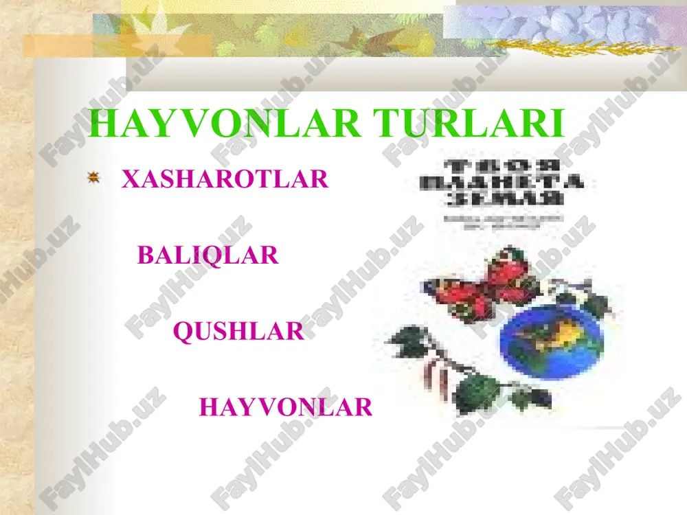 qanday hayvon turlari mavjud? - Page 2