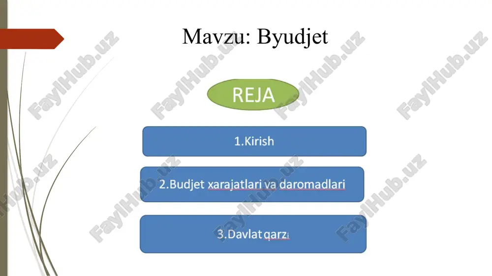 uchun soliqlar va soliq bo'lmagan manbalardan olinadigan pul. davlat byudjeti daromadlari, shuningdek, davlat xarajatlari davlat byudjetining tarkibiy qismlari va hukumatning moliyaviy siyosatining muhim elementidir. soliqlarni yig'ish hukumatning eng asosiy vazifasidir, chunki daromad davlatning ishlashi, umumiy manfaatni ta'minlash (jamoat manfaatlarini bajarish uchun ijtimoiy shartnoma orqali) va uning qonunlarini bajarish uchun zarurdir; daromadning bu zarurati zamonaviy byurokratik davlat rivojlanishining asosiy omili edi. davlat byudjeti daromadlari davlat qarzi va pul bosib chiqarishdan farq qiladi, bu ikkalasi ham davlatning pul taklifini byudjet daromadlarini ko'paytirmasdan oshiririshning vaqtinchalik chorasi sifatida xizmat qiladi. hukumat daromad olishi mumkin bo'lgan turli manbalar mavjud. davlat daromadlarining asosiy manbalari turli makonda va zamonda turlicha bo'lgan. zamonaviy davrda soliq tushumlari odatda hukumat uchun asosiy daromad manbayi hisoblanadi. oecd tomonidan e'tirof etilgan soliq turlariga daromad va foyda soliqlari, turli yig'imlar badallari, ijtimoiy soliq, mol-mulk solig'i va boshqa soliqlar kiradi. budjet xarajatlari – davlat va mahalliy hokimiyat vazifa va faoliyatini moliyaviy ta’minlashga yo‘naltiriladigan pul …
