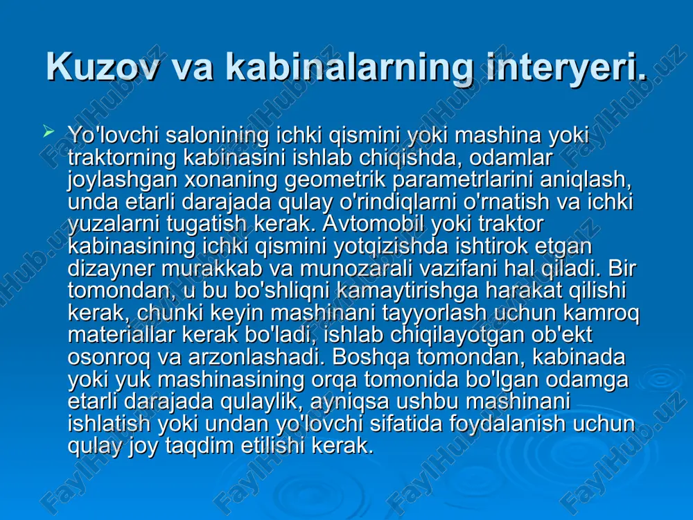 olda haqiqiy tartib bilan olinadi. h1 va h2 nuqtalarining koordinatalari o'rindiq yostig'i va orqa o'rindiqning o'tirgan kishining og'irligidan kelib chiqqan holda hisobga olinadi. 1-rasm. yo'lovchi salonining sxemasi o'rta sinfdagi avtomobil uchun siz quyidagi o'lchamlarni olishingiz mumkin: b - 650 mm; ichida - 345 mm; d - 850 mm. o'lchamlari 800 mm ga yaqin bo'ladi. albatta, bu erda taxminiy o'lchamlar ko'rsatilgan, ularning aniq qiymatlari tananing taxminiy siluetini, haydovchi o'rindig'ining balandligini va boshqa omillarni, va birinchi navbatda avtomobil sinfidan kelib chiqqan holda haqiqiy tartib bilan olinadi. h1 va h2 nuqtalarining koordinatalari o'rindiq yostig'i va orqa o'rindiqning o'tirgan kishining og'irligidan kelib chiqqan holda hisobga olinadi. kichkina mashinani yotqizish uchun yo'lovchi o'rindig'i haydovchi o'rindig'ining orqa tomoniga yaqinroq joylashtiriladi va ehtimol 50-darajali vakolatxonadan foydalanish mumkin. taxminan, biz old tomonga tegishli o'lchamlarni ham ko'rsatamiz o'rindiq: a - 260 mm; e - 800 mm; g - 875 mm. o'rindiqning chuqurligi odatda 480 ... 520 mm, yo'lovchining orqa …